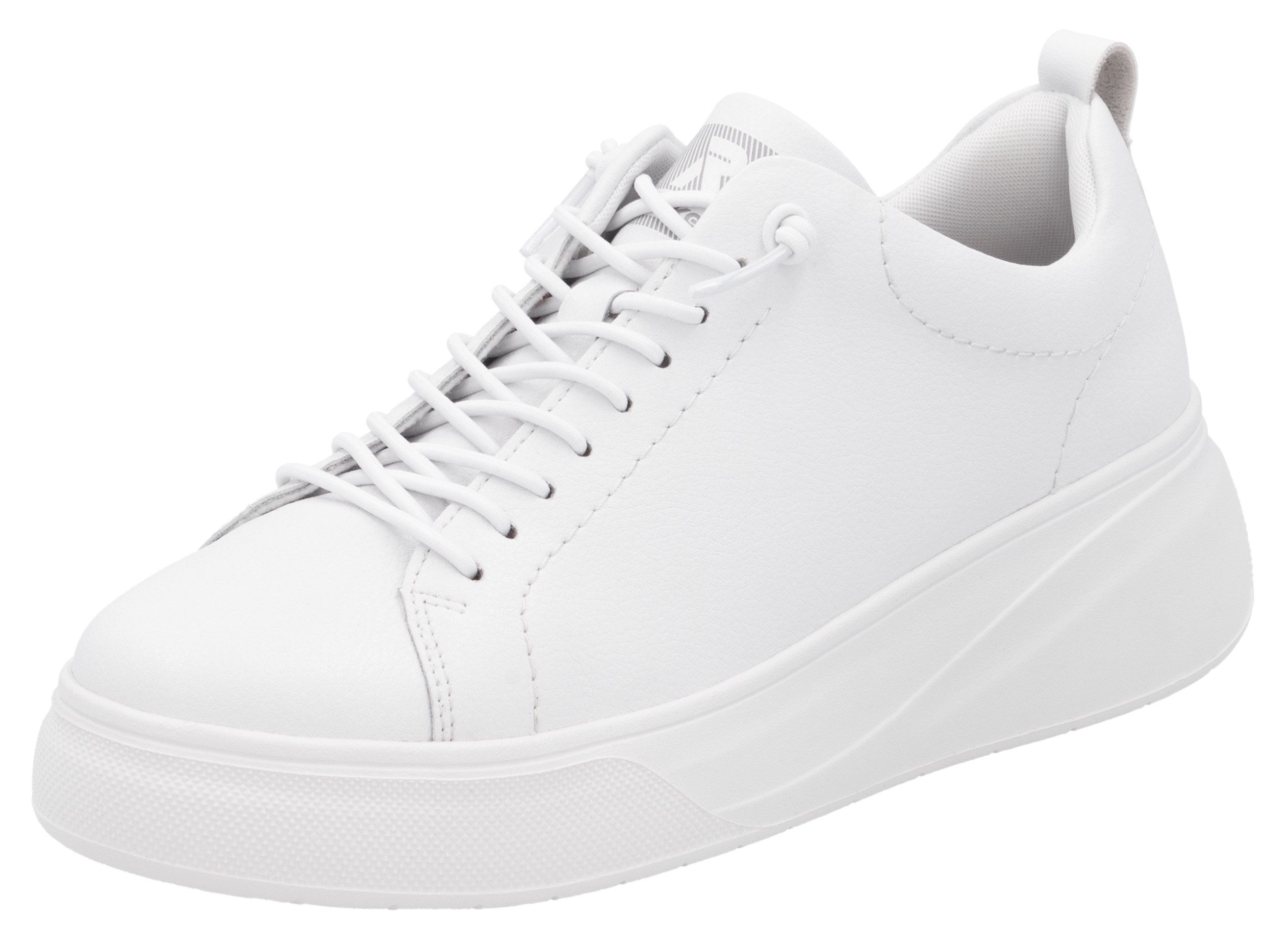 OTTO RIEKER Sport Plateausneakers , vrijetijdsschoen, lage schoen, veterschoen met schachtversteviging dames lage sneakers maat 41 wit