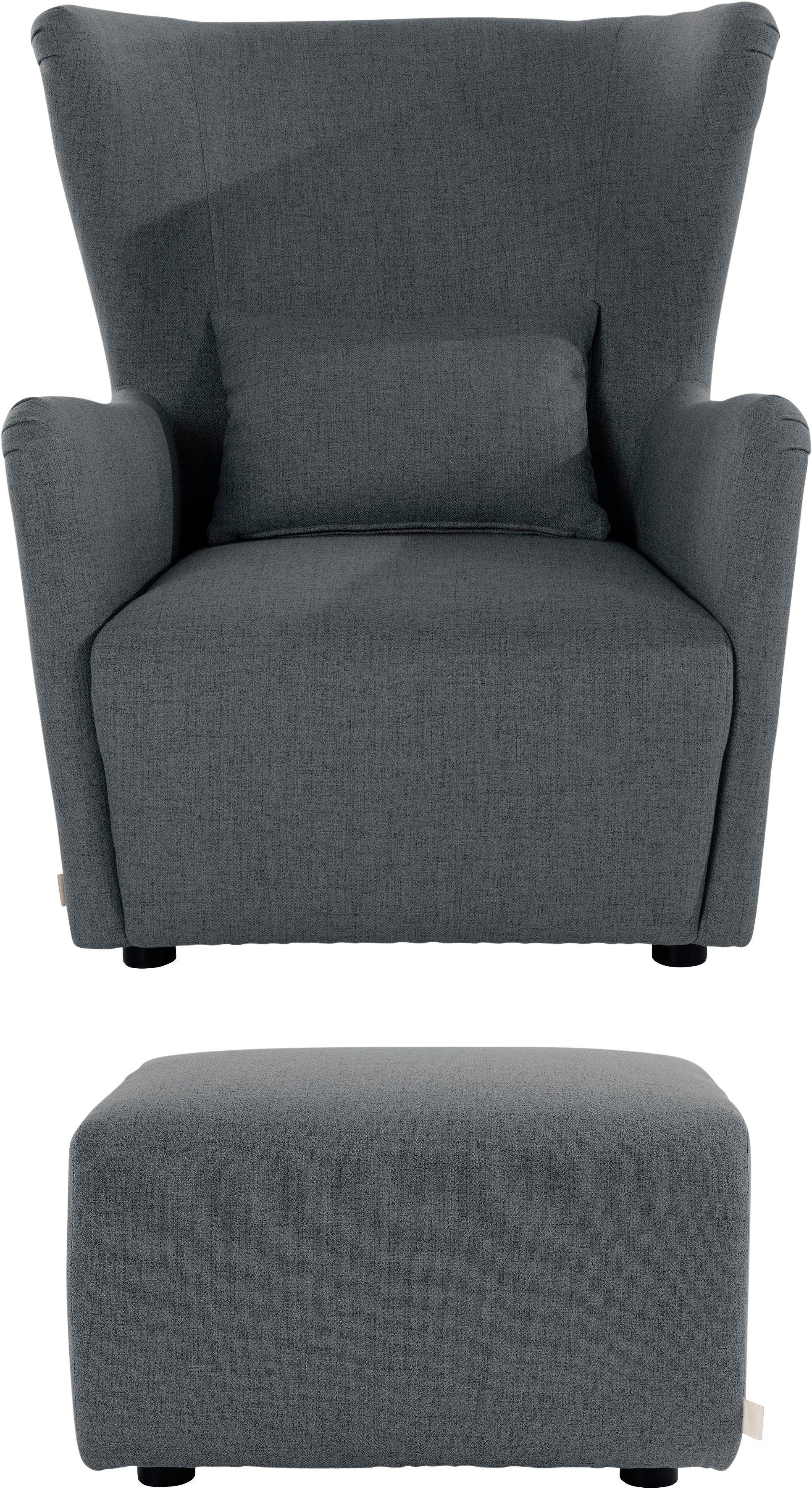 LeGer Home by Lena Gercke Oorfauteuil Levke Stoel naar keuze met of zonder hocker