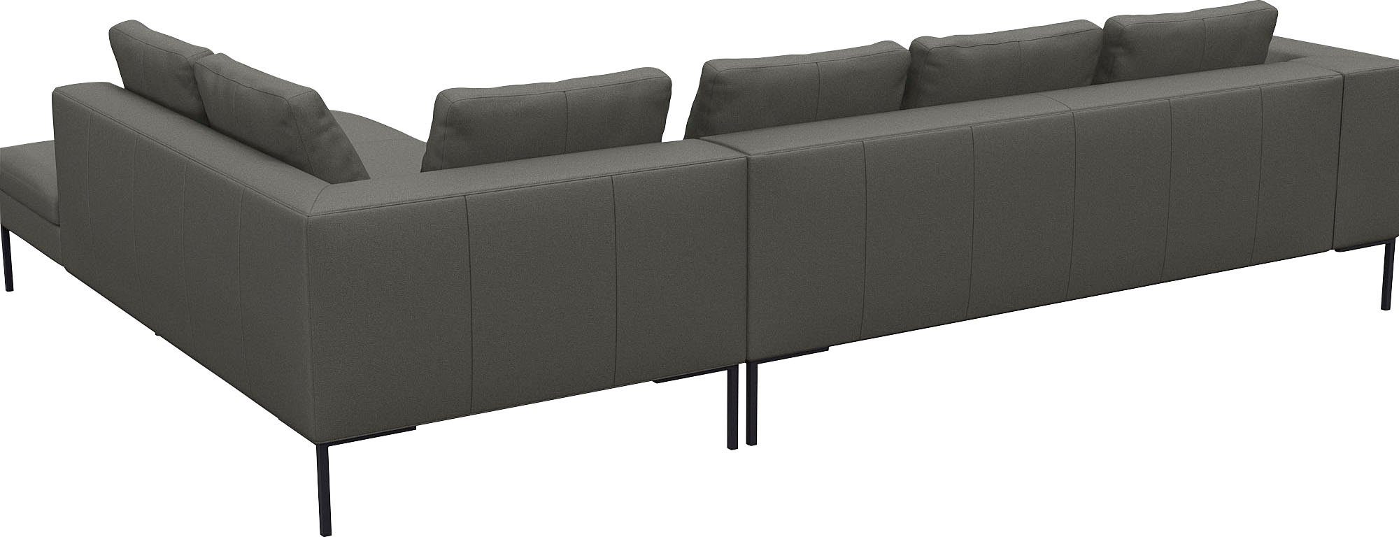 FLEXLUX Hoekbank Loano, super comfortabel zitcomfort door koudschuim in de zitting, L-vorm