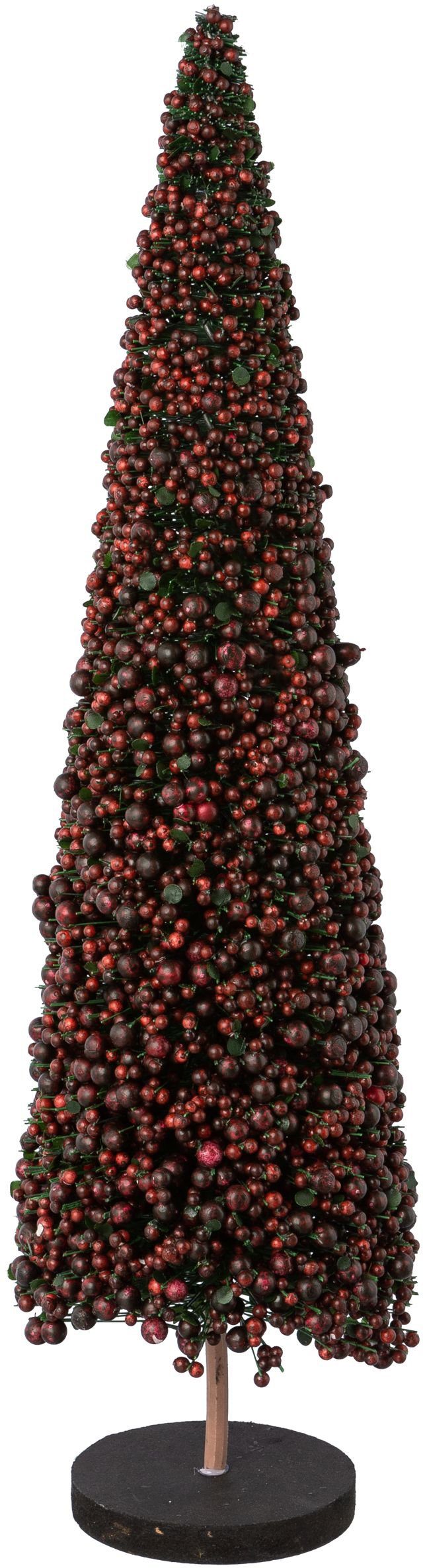 Creativ deco Deco-boom Kerst versiering op hoogwaardige houten basis, met parels versierd, hoogte 50 cm (1 stuk) deco kerstbomen blauw