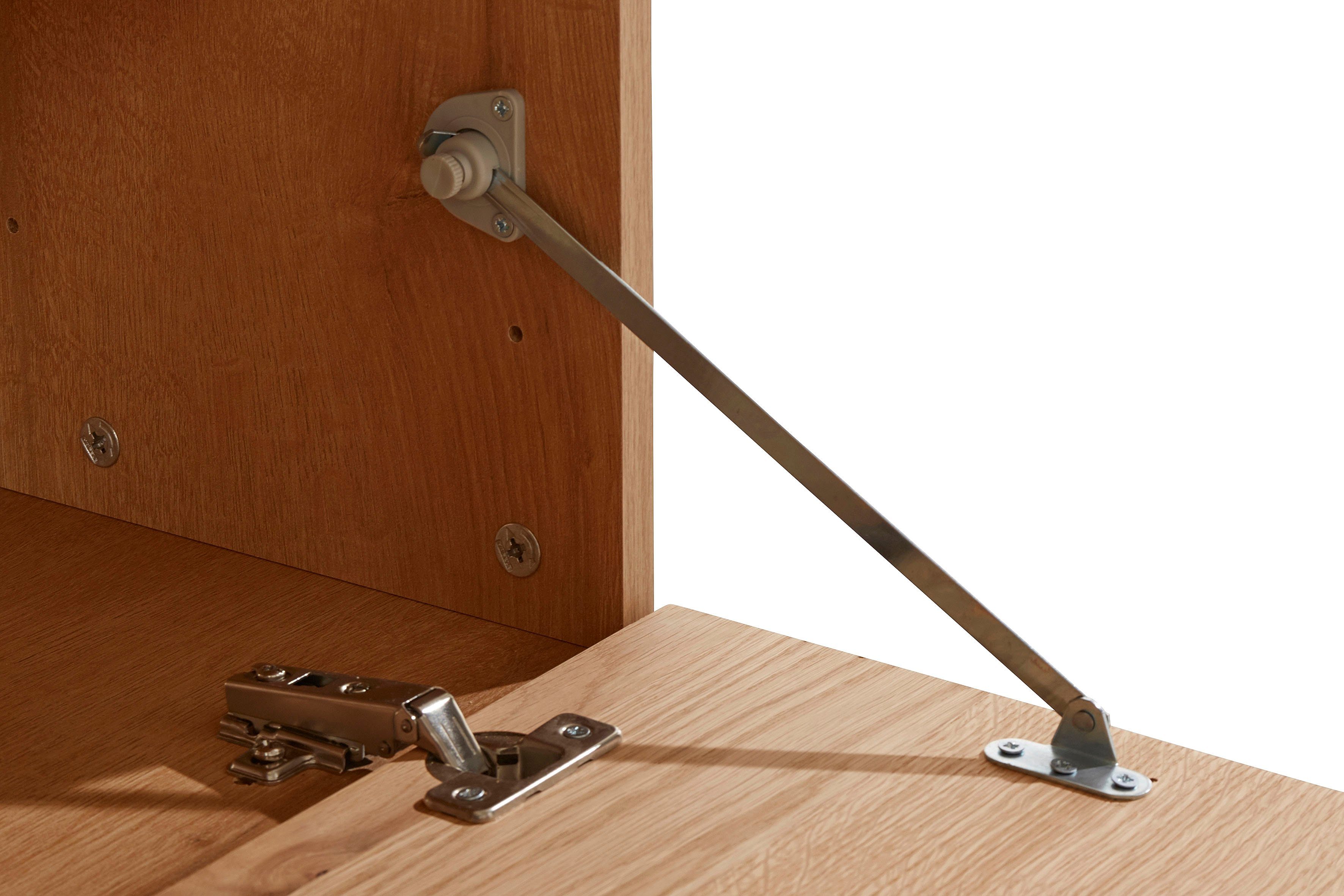 VOGL Möbelfabrik Tv-meubel 1237 Breedte 184 cm, hangend en staand, front van gefineerd eiken