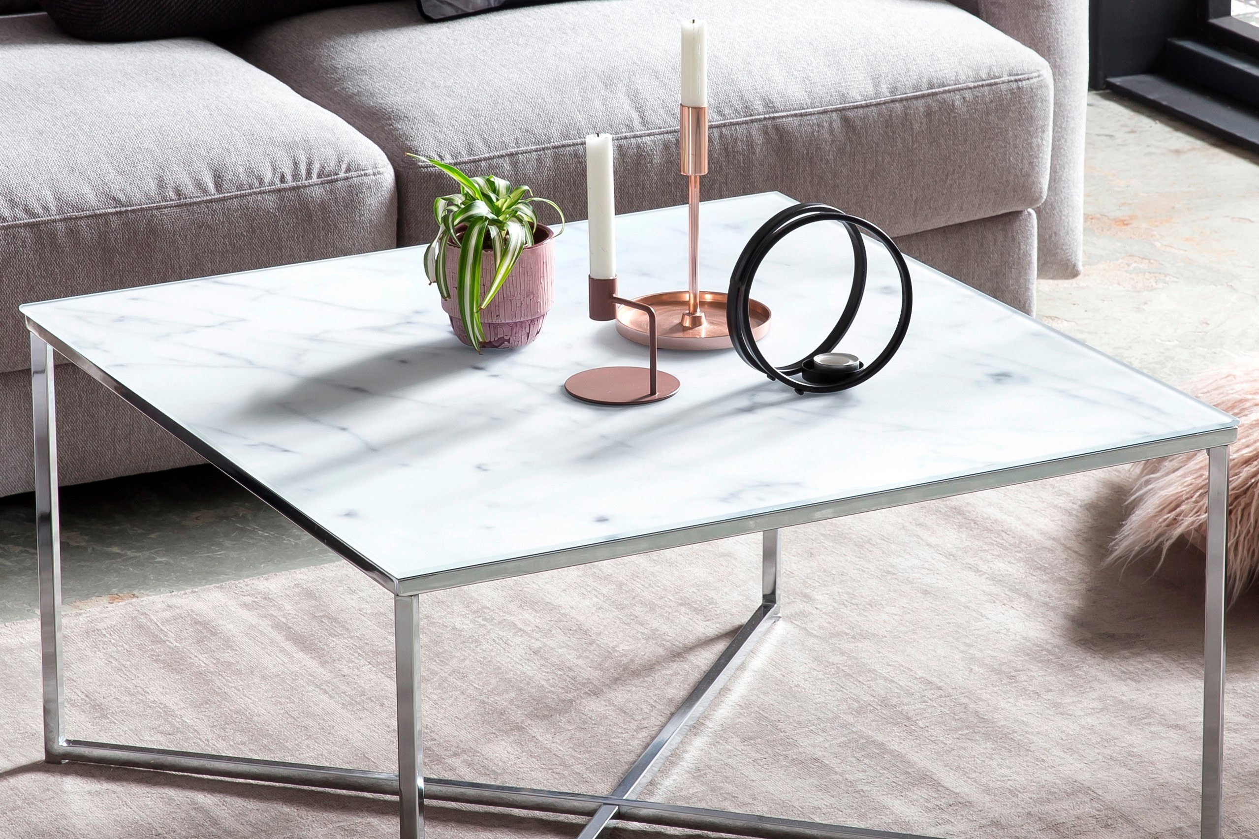 SalesFever Salontafel Tafelblad in marmerlook