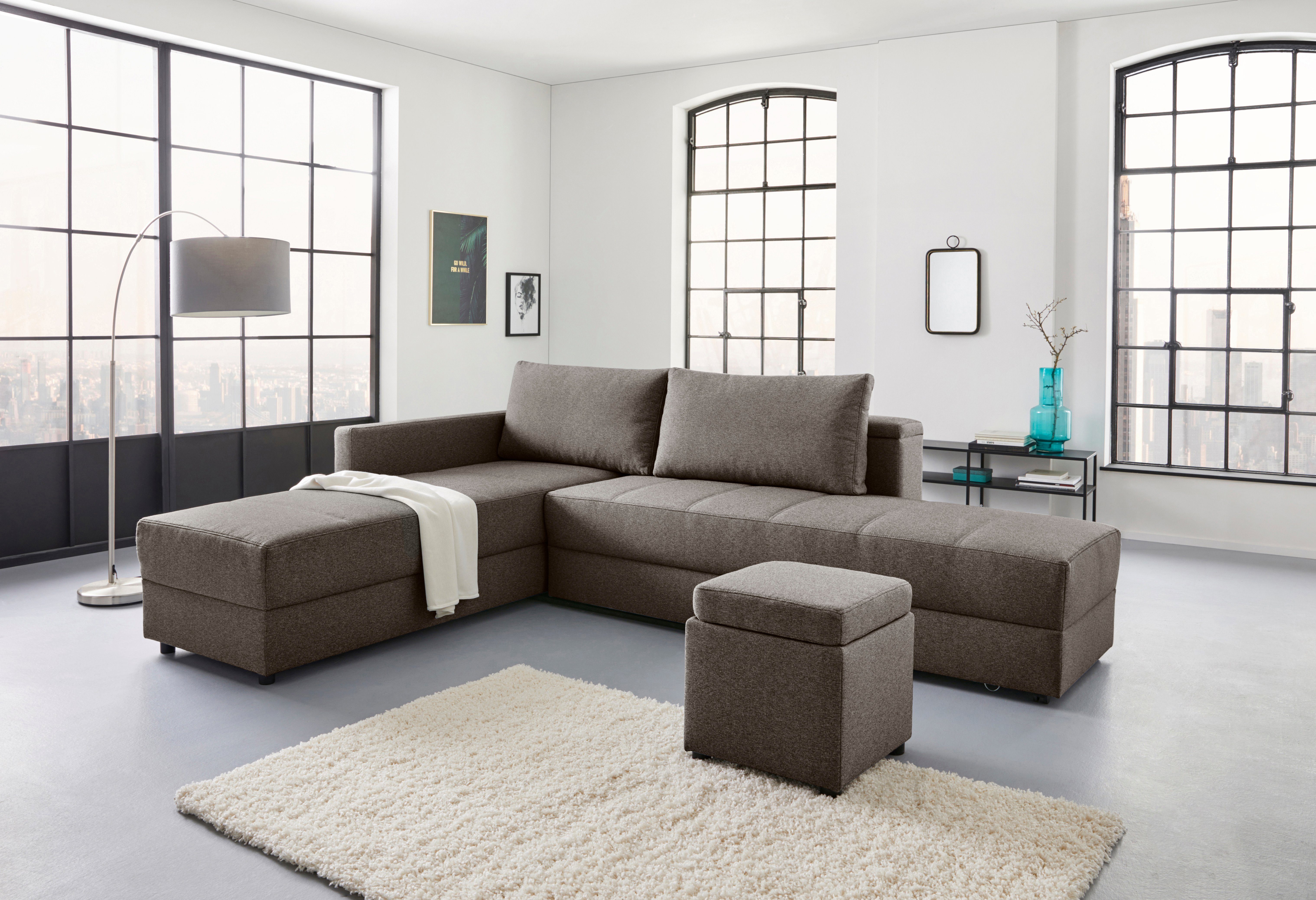 LOOKS BY WOLFGANG JOOP Hoekbank LooksIII L-vorm door draaifunctie tot bed verwisselbaar, inclusief opbergvak