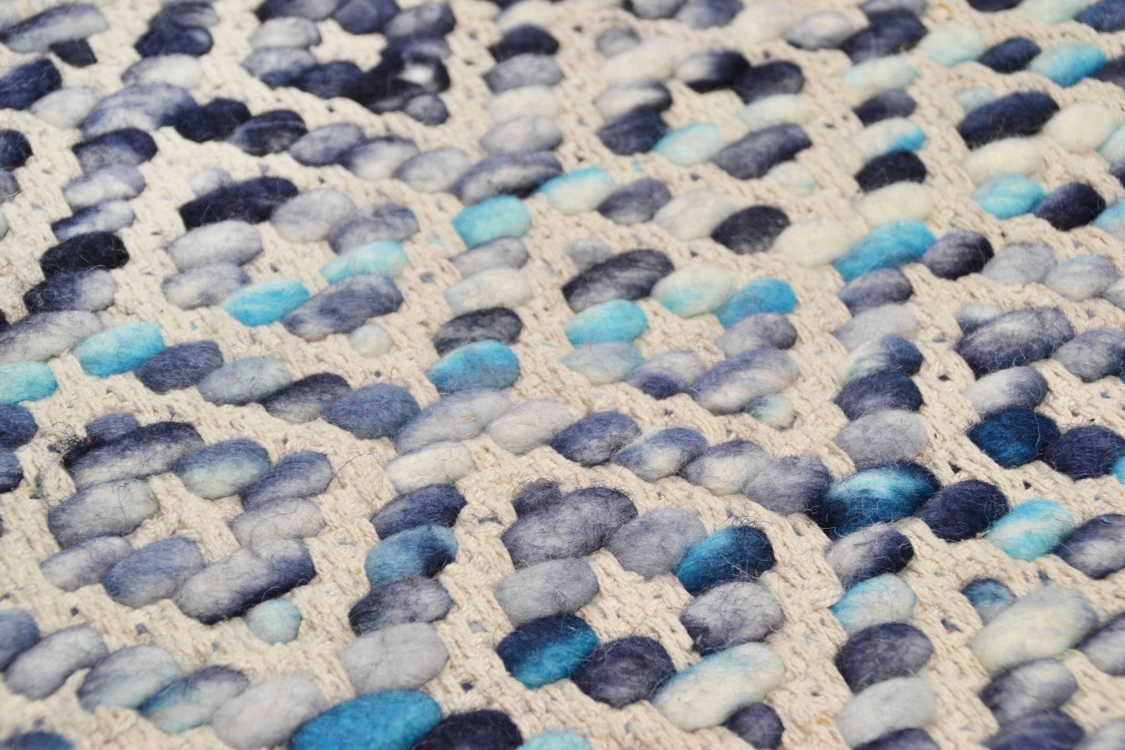 TOM TAILOR HOME Wollen kleed Diamond zuivere wol, platweefsel, met de hand geknoopt