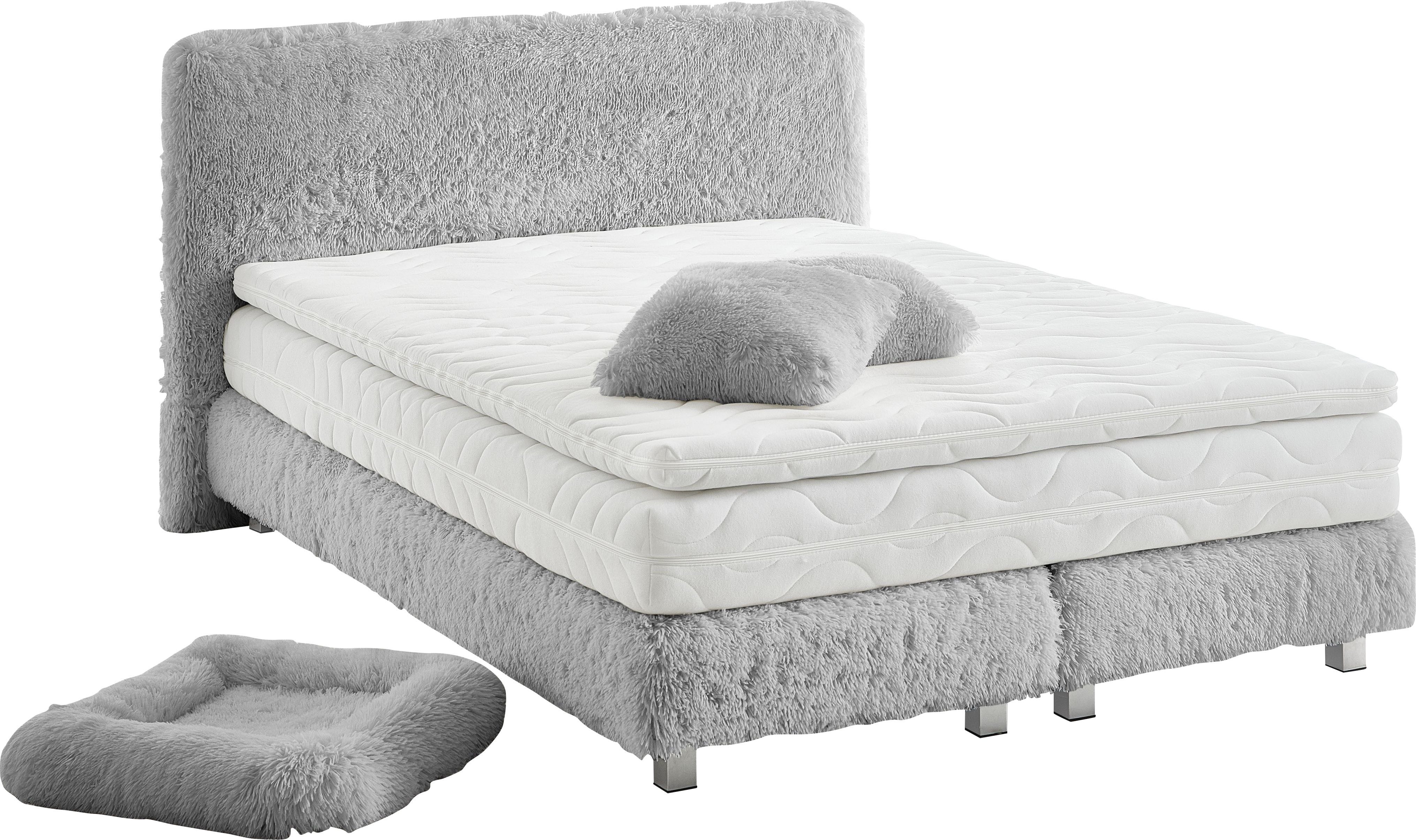 Westfalia Polsterbetten Boxspring Nara van faux-bont, verkrijgbaar in h2, h3 & h4