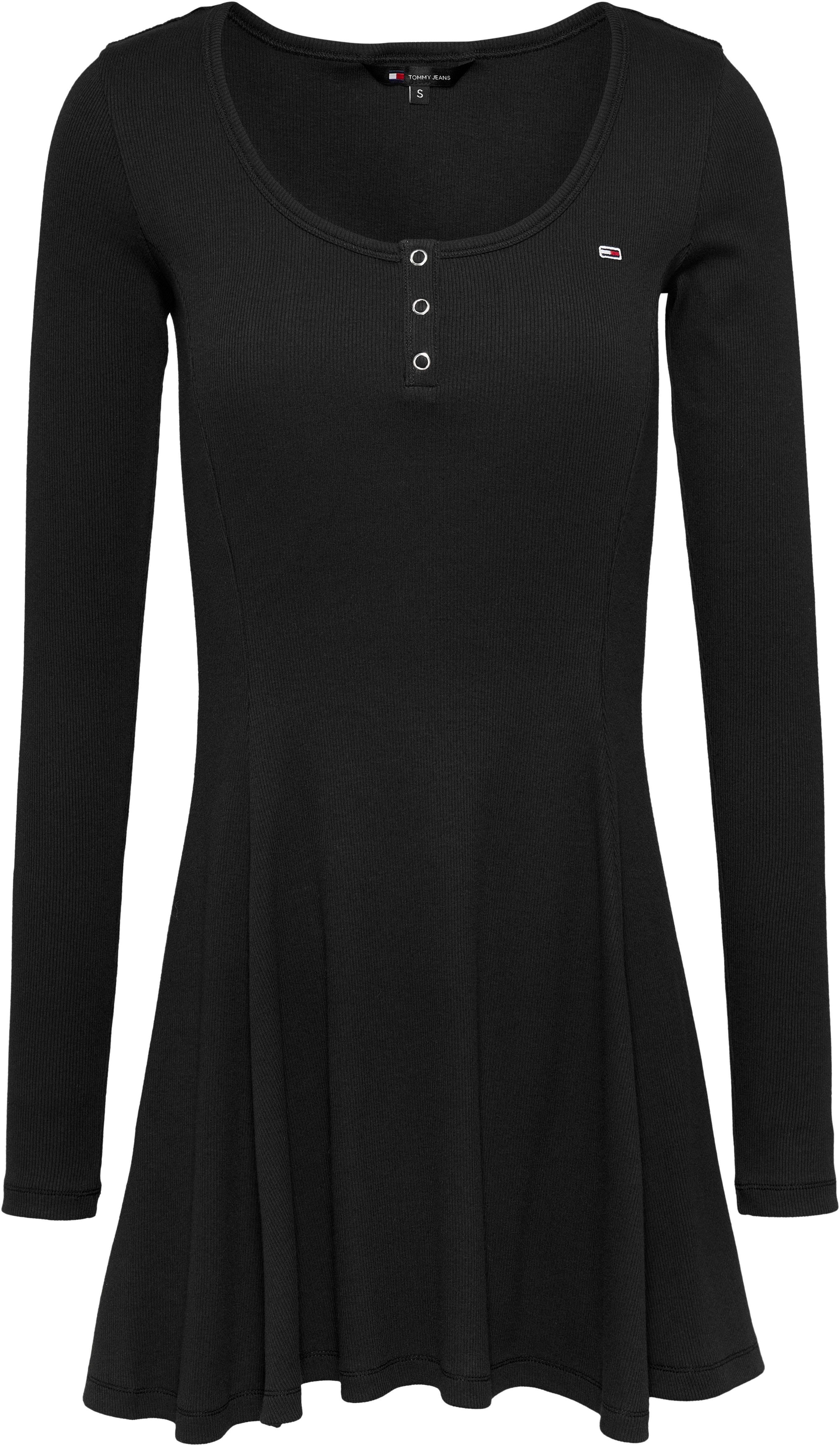 TOMMY JEANS Blousejurk TJW HENLEY FLARE DRESS