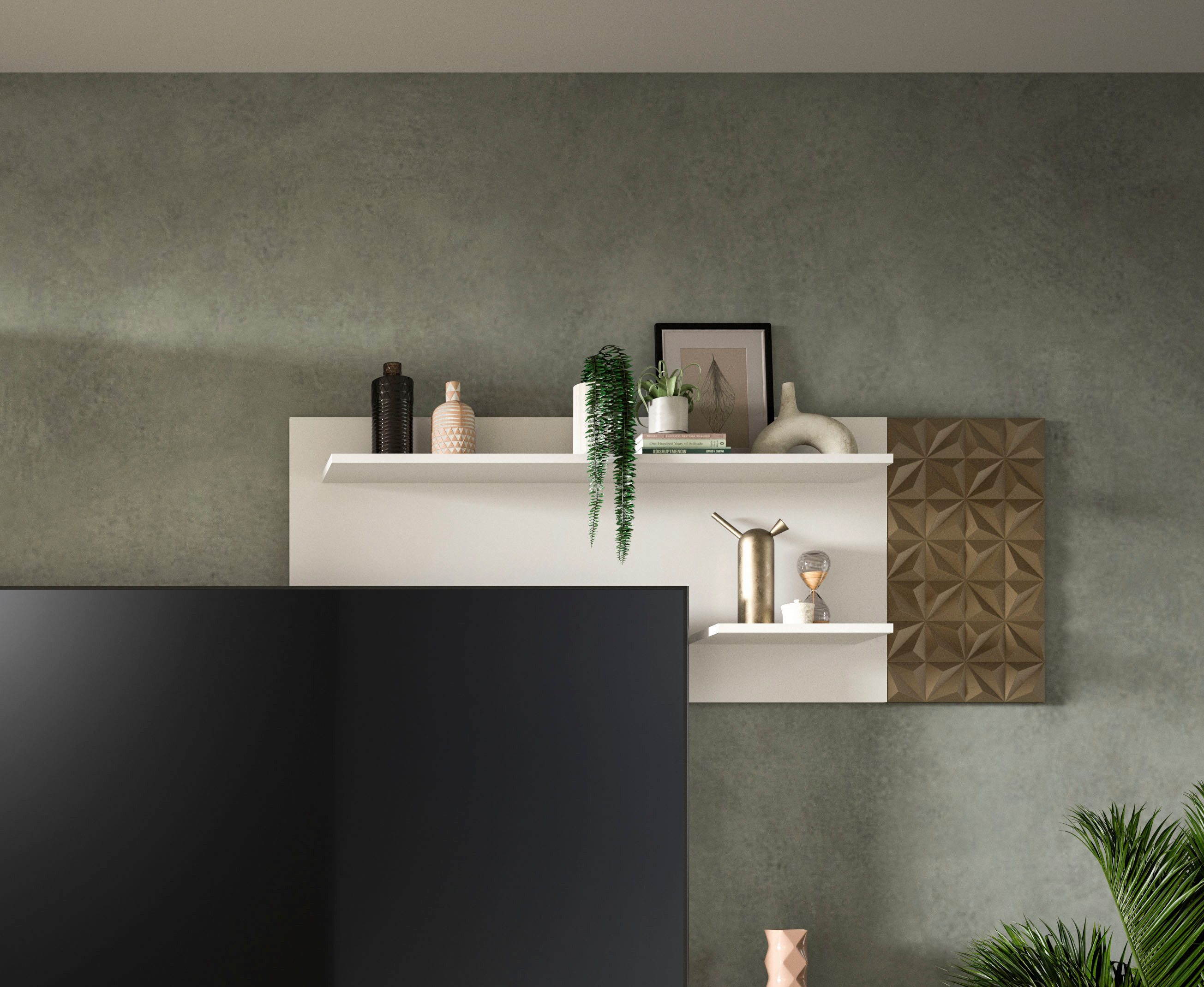 INOSIGN Wandrek Vicenza, breedte 140 cm, ornamentafwerking, 2 legplanken