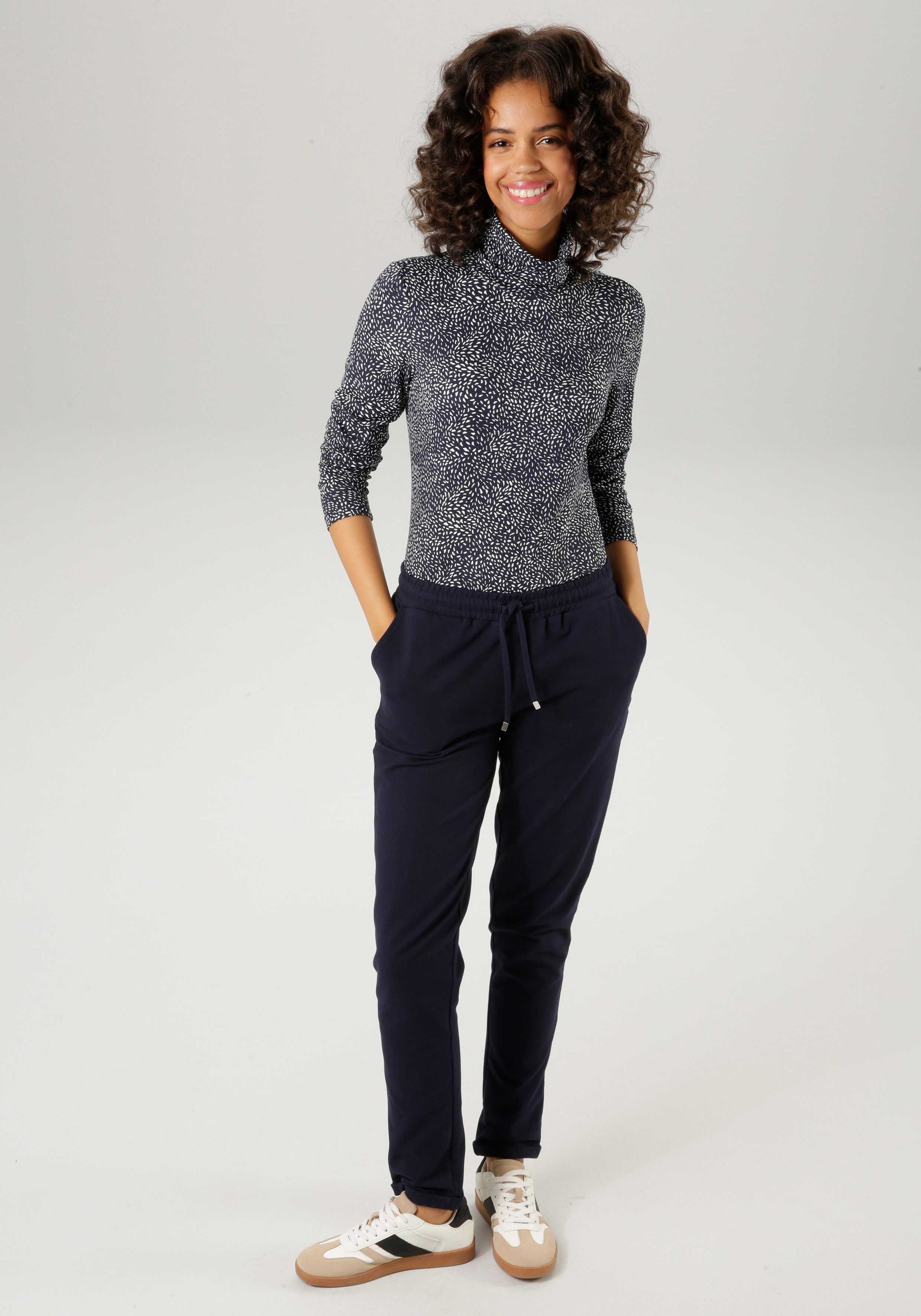 Aniston CASUAL Colshirt met animal-print of grafische druk
