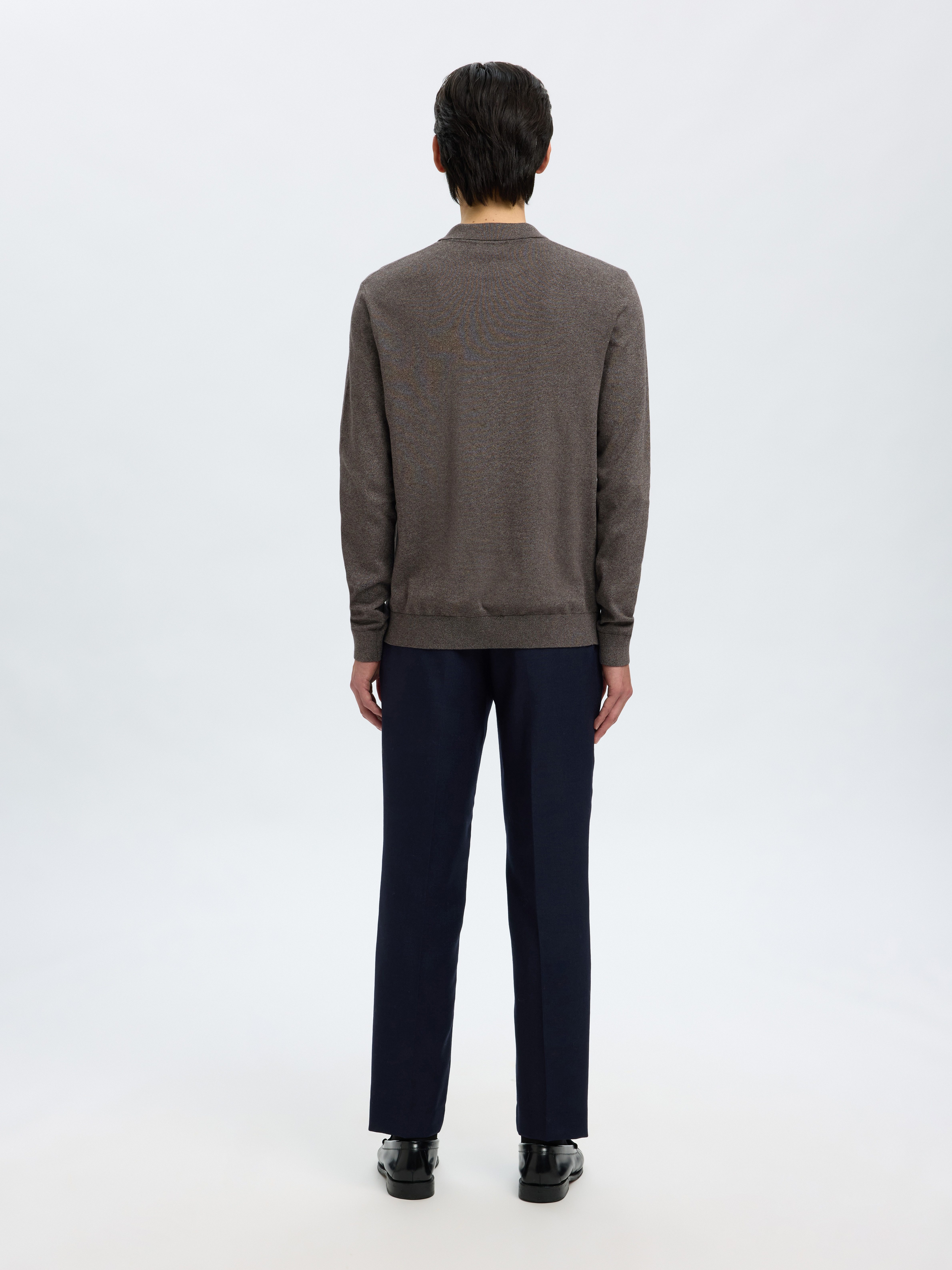 SELECTED HOMME Trui met polokraag SLHBERG LS HALF ZIP POLO NOOS