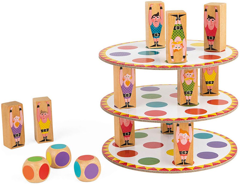 Janod Spel Wobbel toren-spel acrobaat FSC®- beschermt bos - wereldwijd