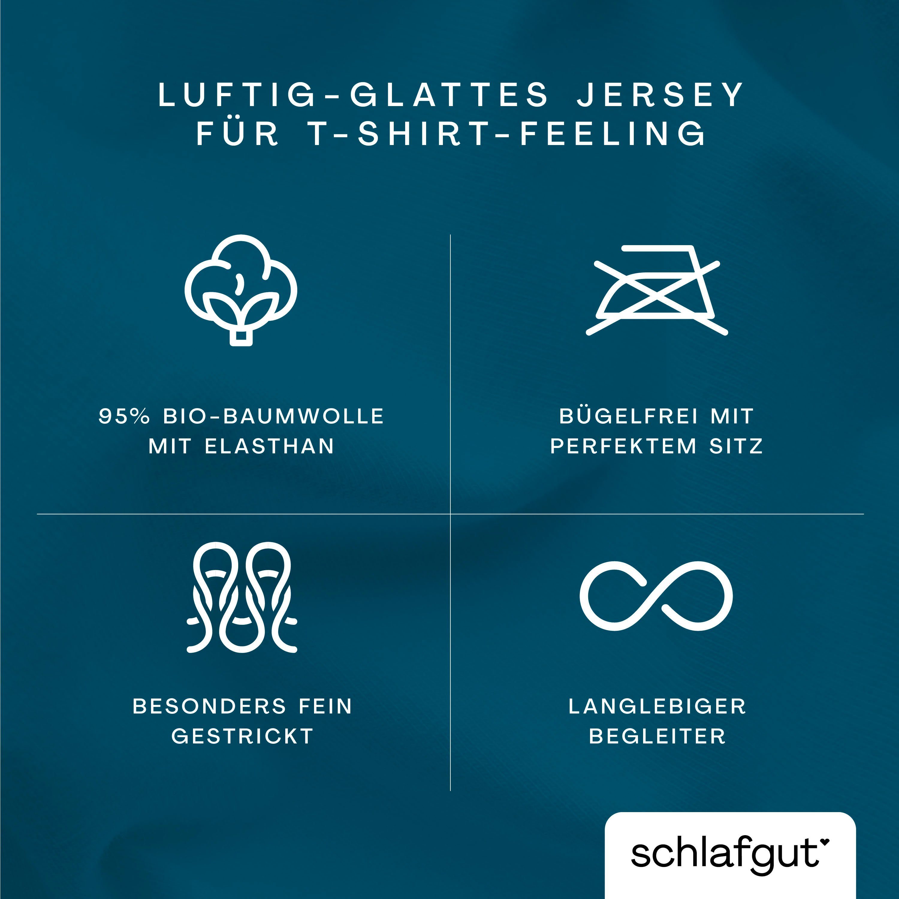 Schlafgut Dekbedovertrek Gebreide jersey uni, van biologisch katoen met elastaan, rits kreukvrij, mix & match beddengoed: bijpassende kussenhoes verkrijgbaar (1 stuk)