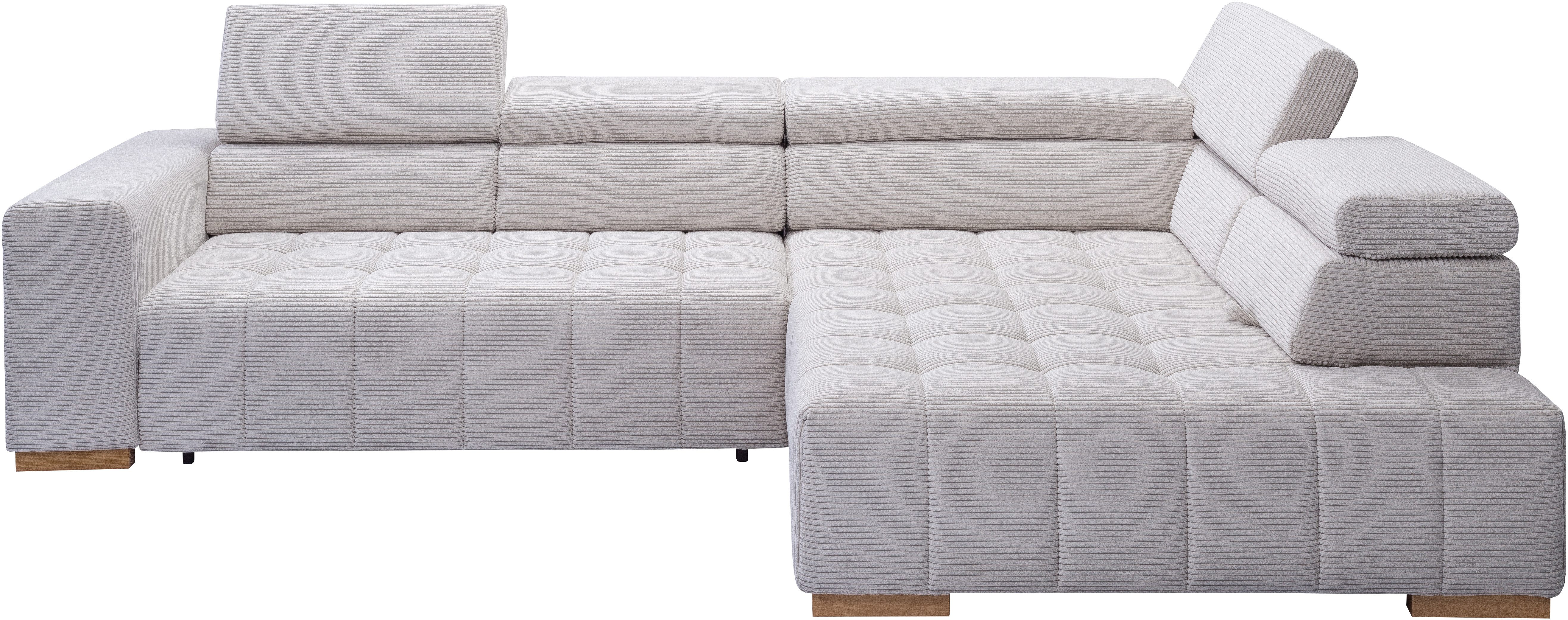 exxpo - sofa fashion Hoekbank Elianos, hoog zitcomfort, verfijnde kruisstepping in de zitting, L-vorm