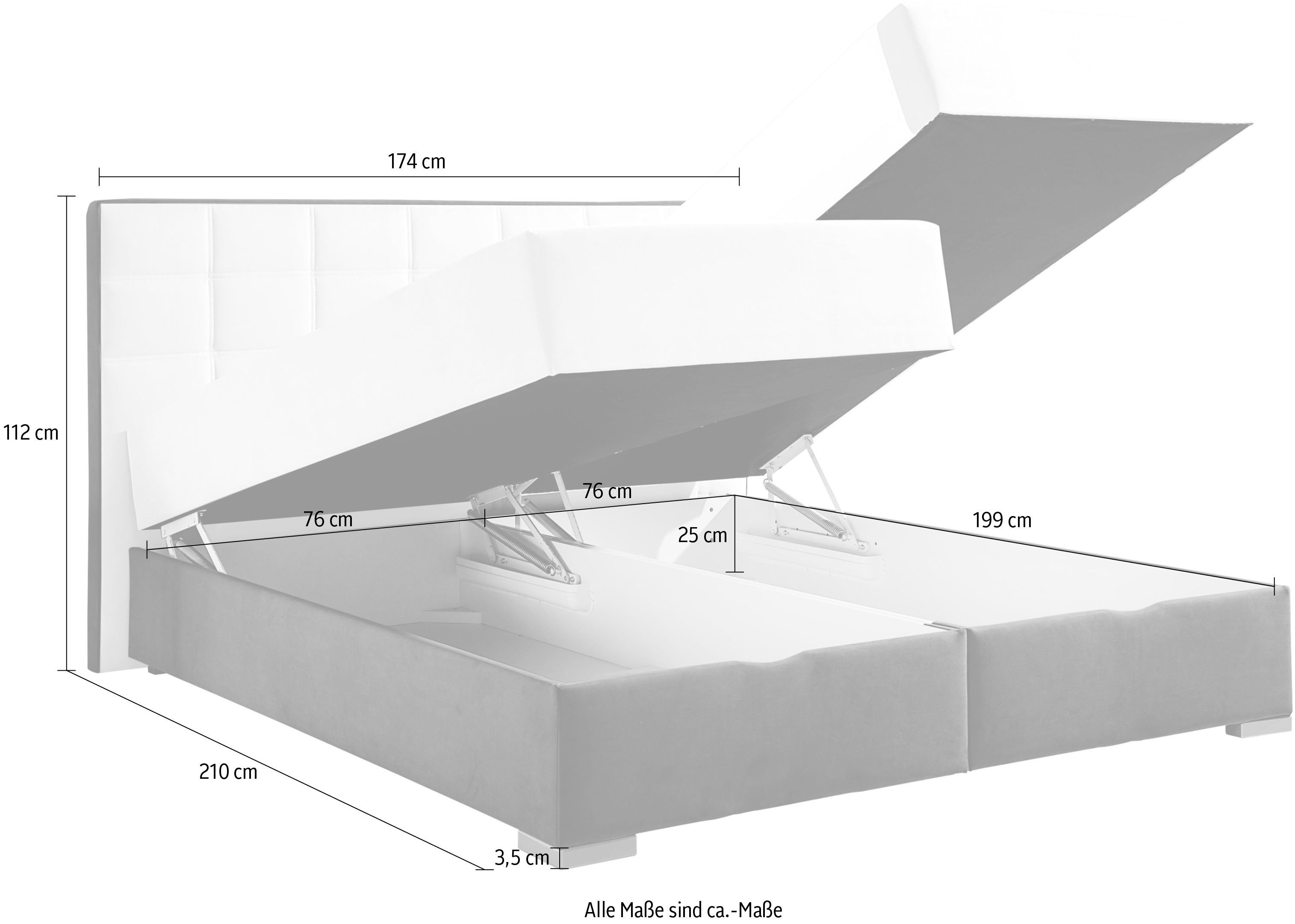 Maintal Boxspring met bedkist en topmatras