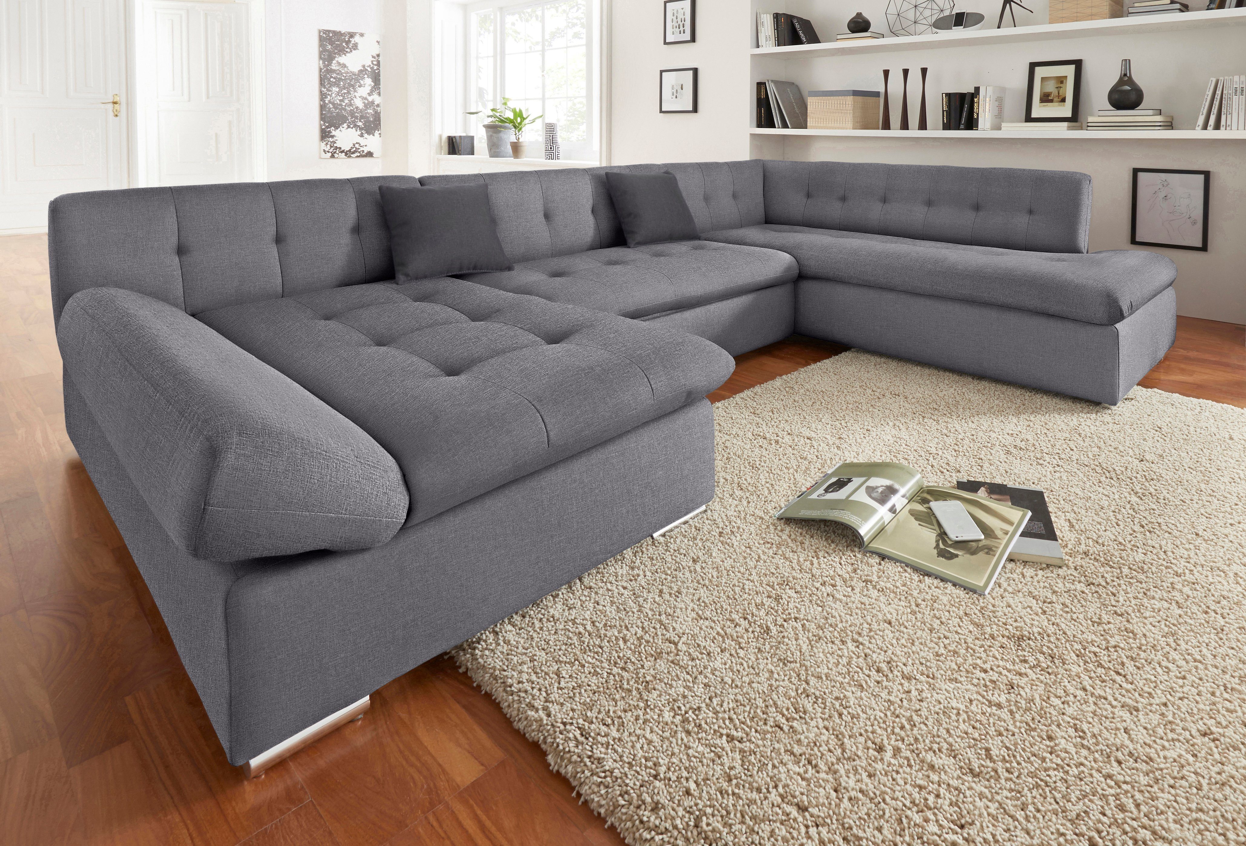 TRENDMANUFAKTUR Zithoek Reggae II, incl. armleuningverstelling, tijdloos modern, comfortabel, U-vorm
