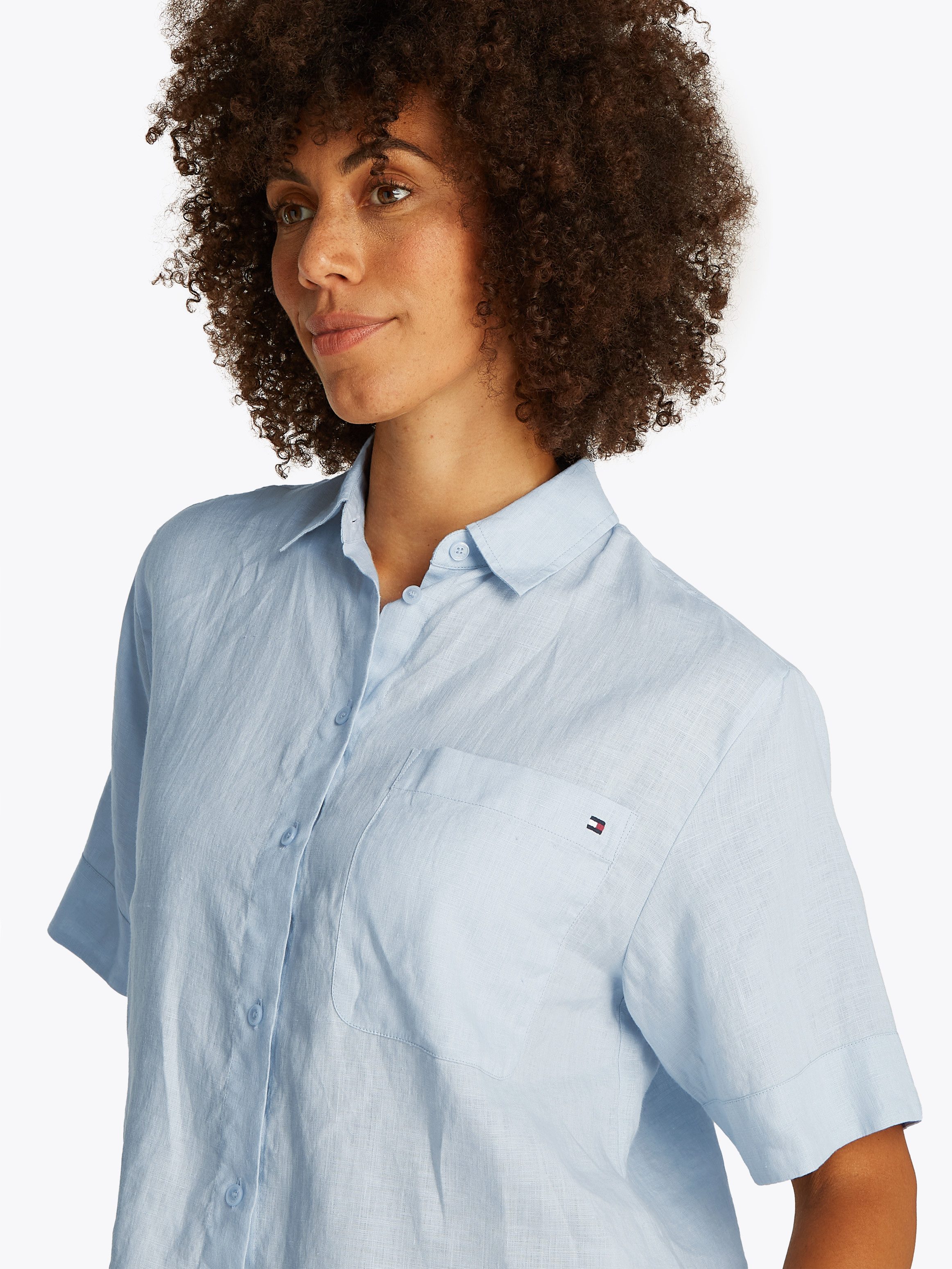 Tommy Hilfiger Shirt met korte mouwen ESS LINEN RELAXED S/S SHIRT