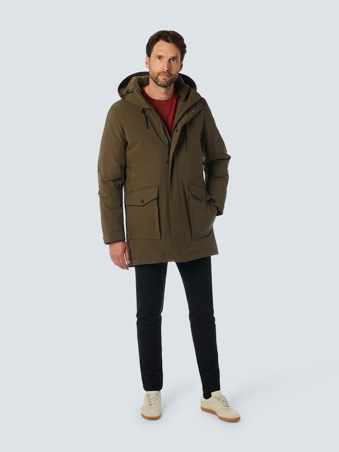 NO EXCESS Winterjack met een capuchon