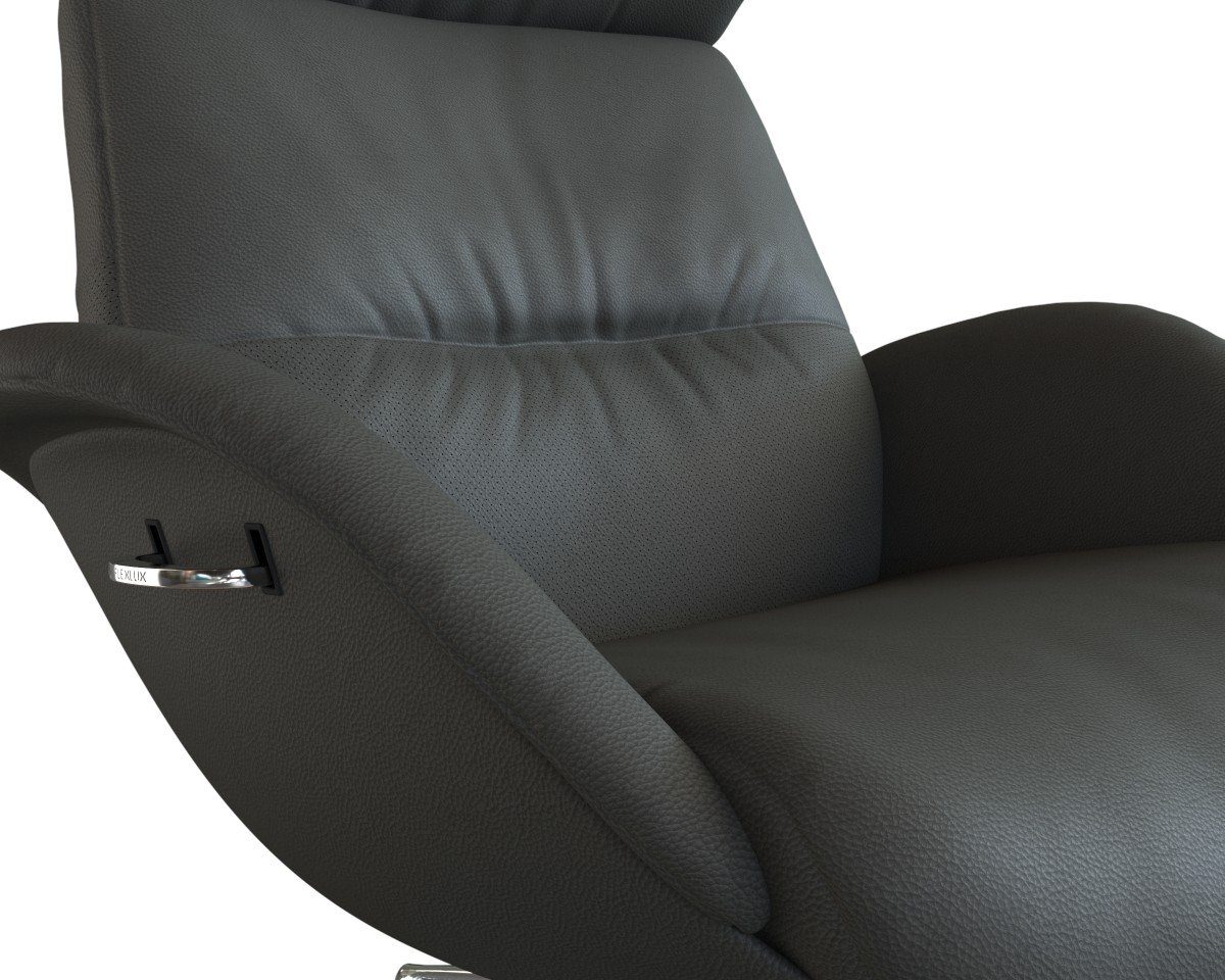 FLEXLUX Relaxfauteuil Tv-fauteuil More, ergonomisch, draaibaar, robuuste voet, Scandi Premium comfort, rug- en hoofdeindeverstelling, draaibaar, voet van aluminium