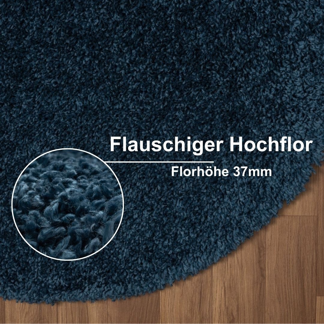 Myflair Möbel & Accessoires Hoogpolig vloerkleed My Shaggy Shaggy, uni kleuren, licht glanzend, microvezel, extra fluffy