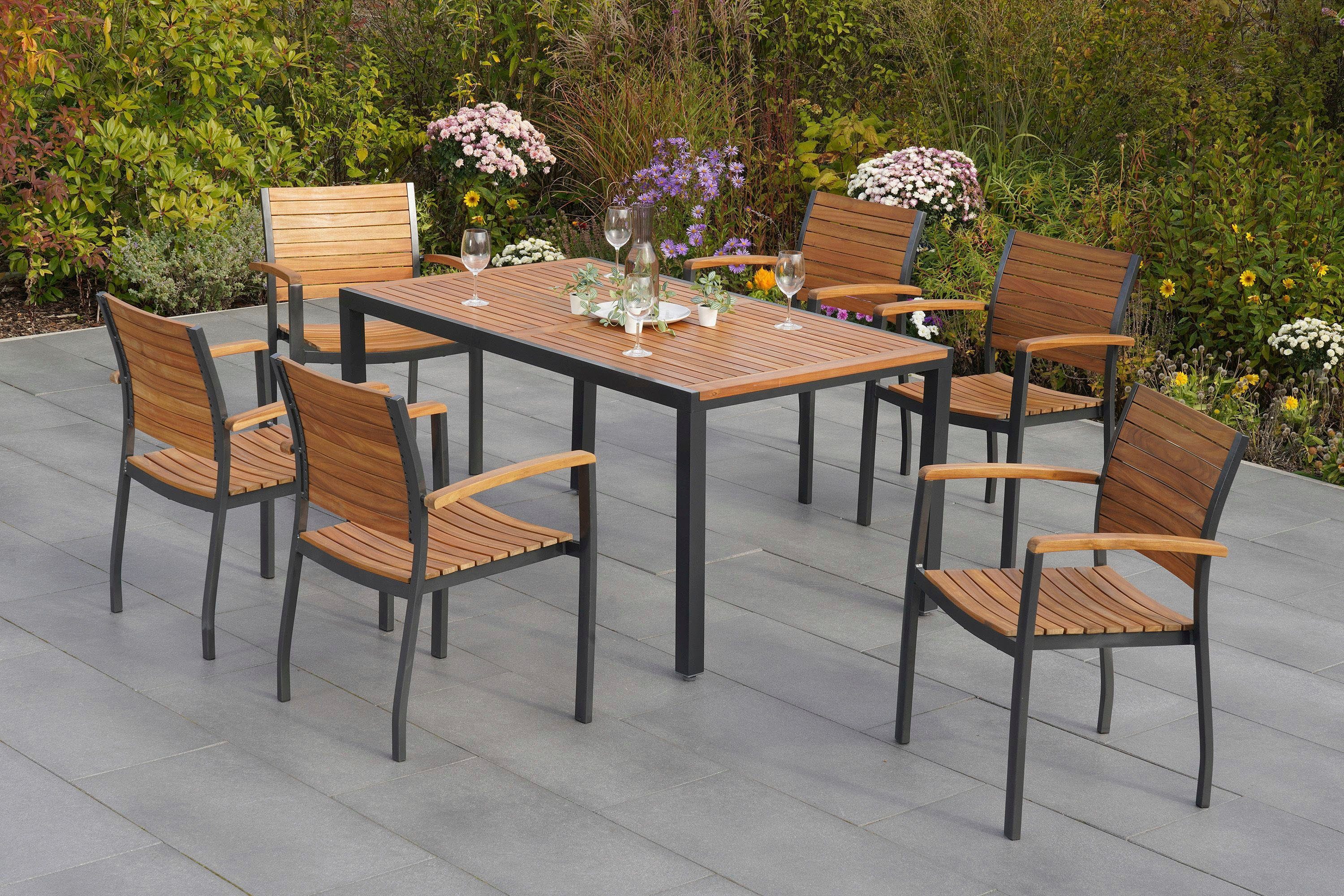 MERXX Tuin-eethoek Santorin (7-delig) tuinsets