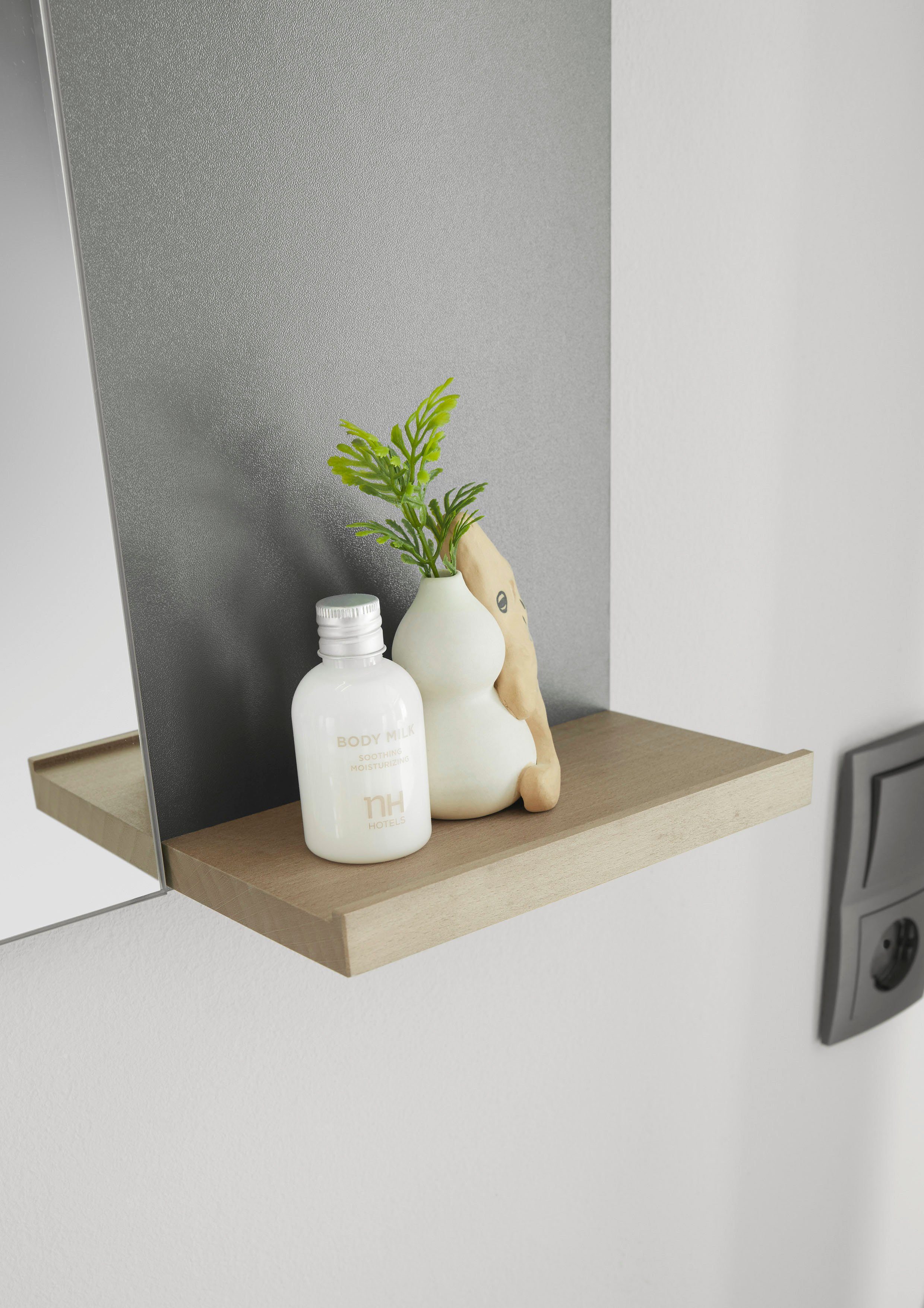 Places of Style Badkamerserie Solid Breedte 60 cm, wastafelonderkast met inbouw-wasbak, spiegel, opbouwarmatuur (2-delig)