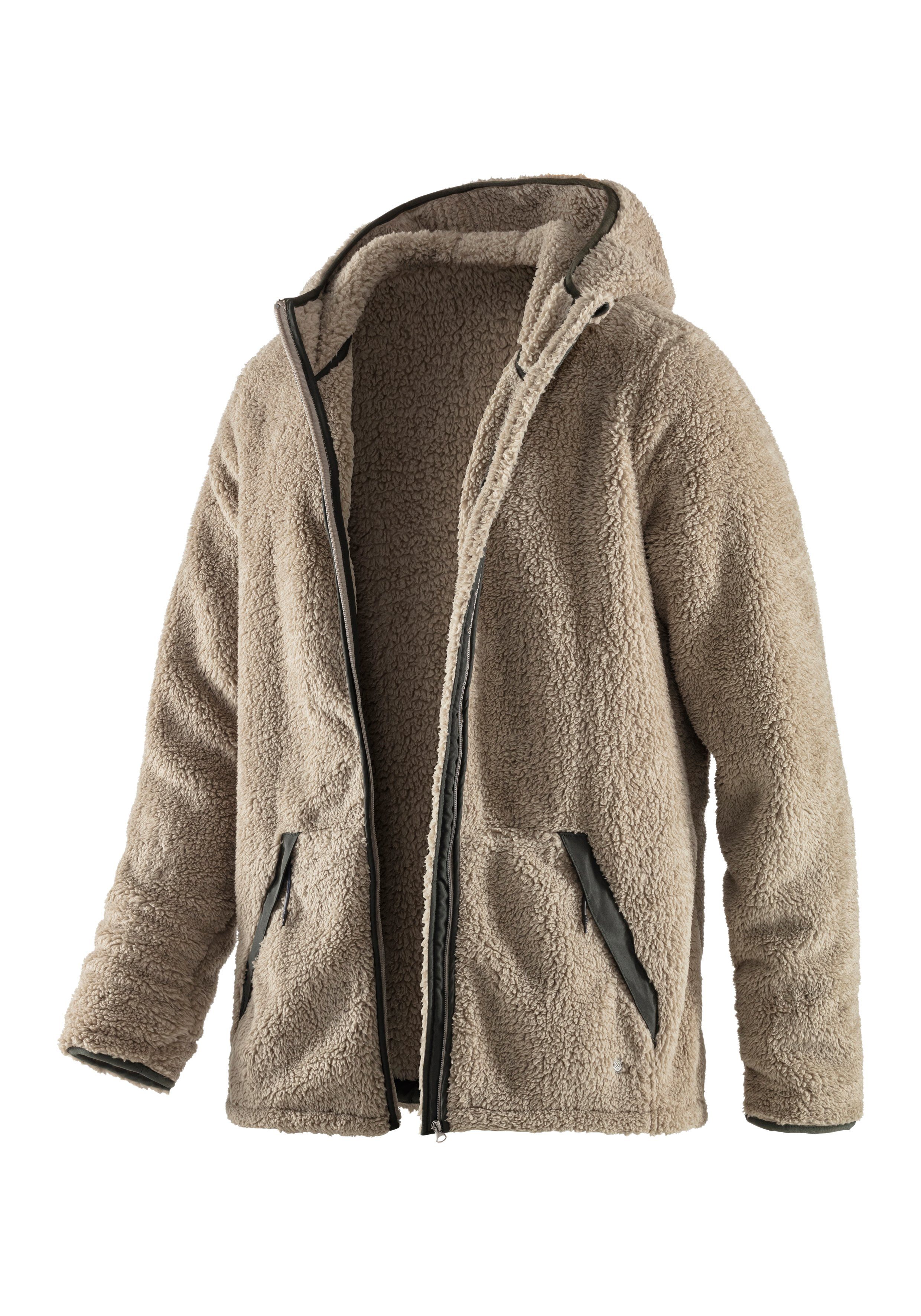 John Devin Capuchonvest in zacht teddy fleece