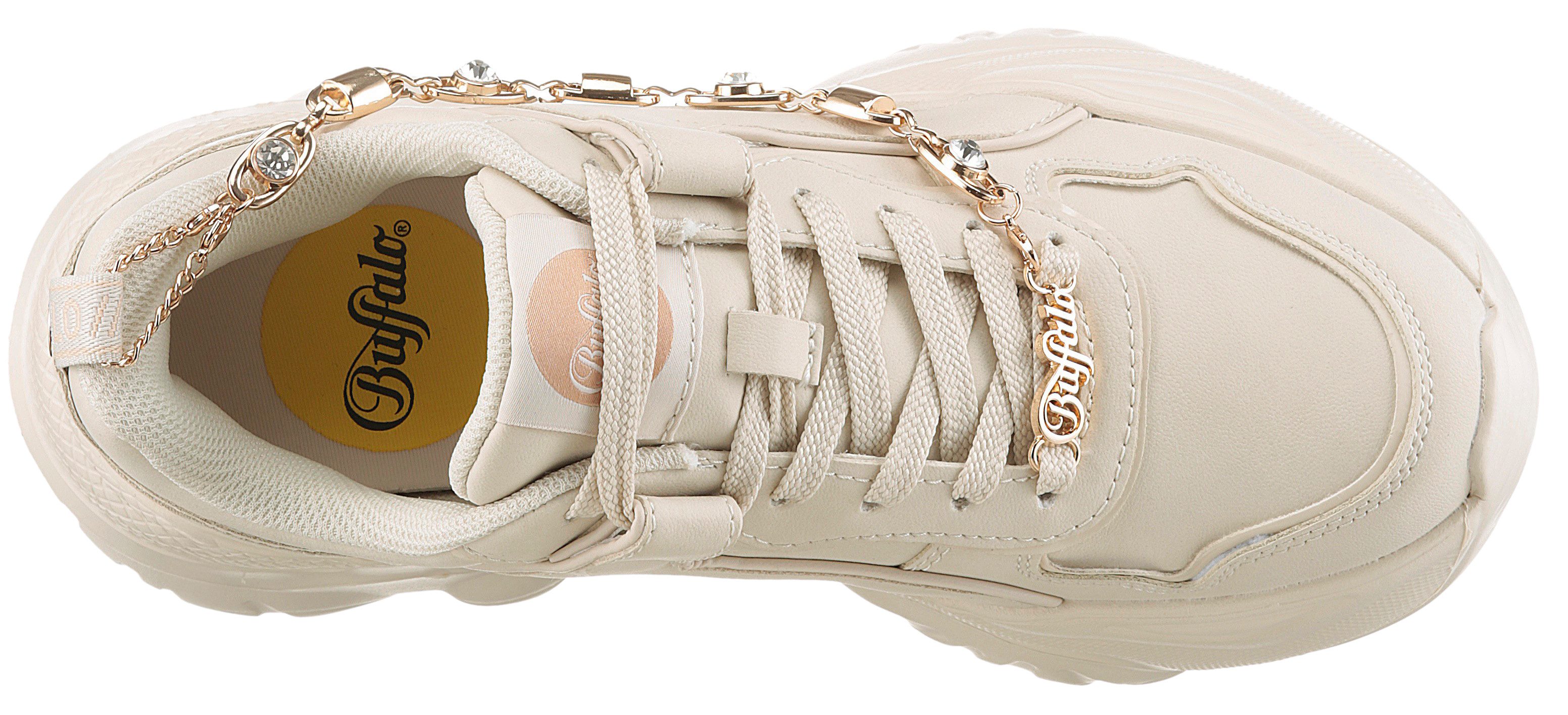Buffalo Plateausneakers BLISS CHIN , chunky sneaker, vrijetijdsschoen met trendy decoratieve ketting