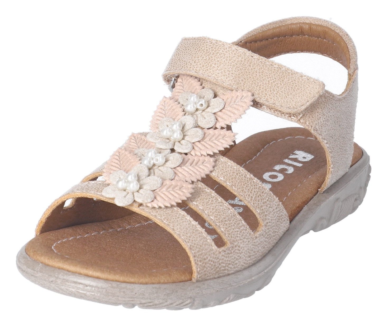 Ricosta Sandaaltjes , sandaal met klittenband, wms-systeem, leer, maat sjabloon te downloaden