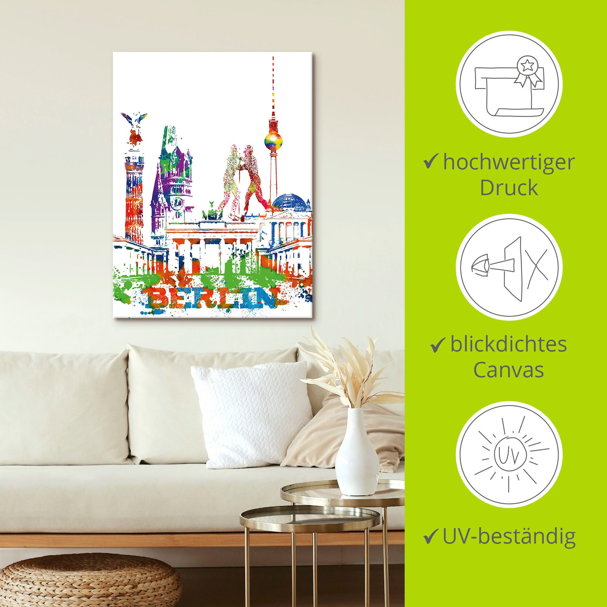 Artland Artprint op linnen Berlijn grafisch
