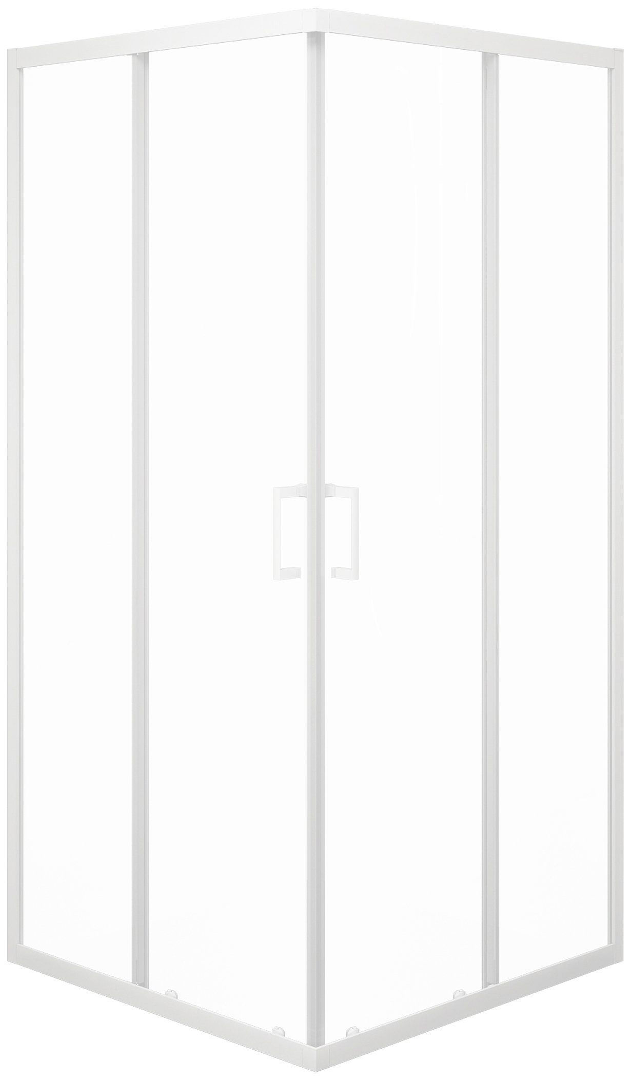 Marwell Hoekdouchecabine City met instap aan de voorkant, 80 cm x 80 cm