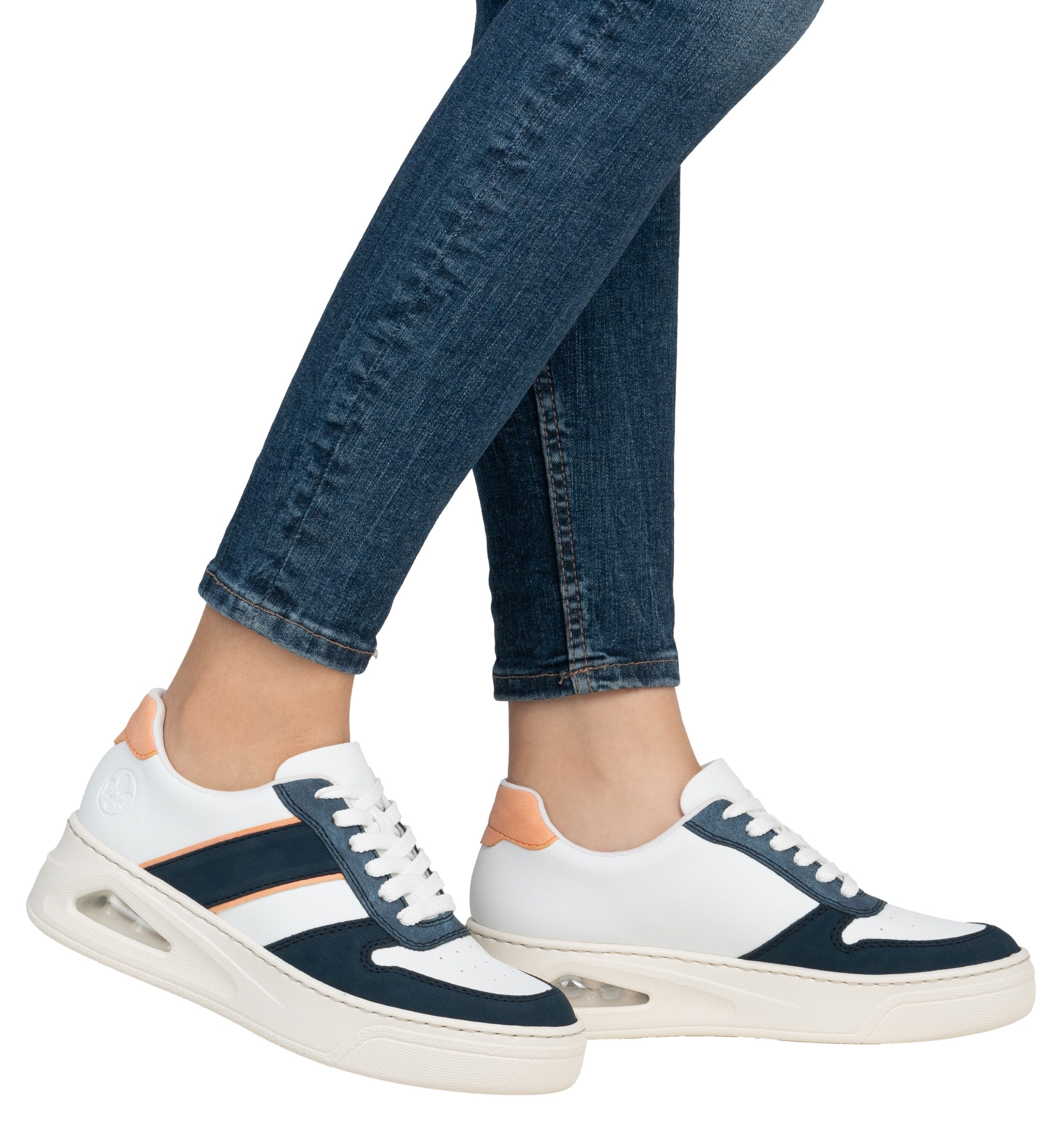 Rieker Plateausneakers , basket-sneaker, veterschoen, lage schoen met rieker air uitrusting