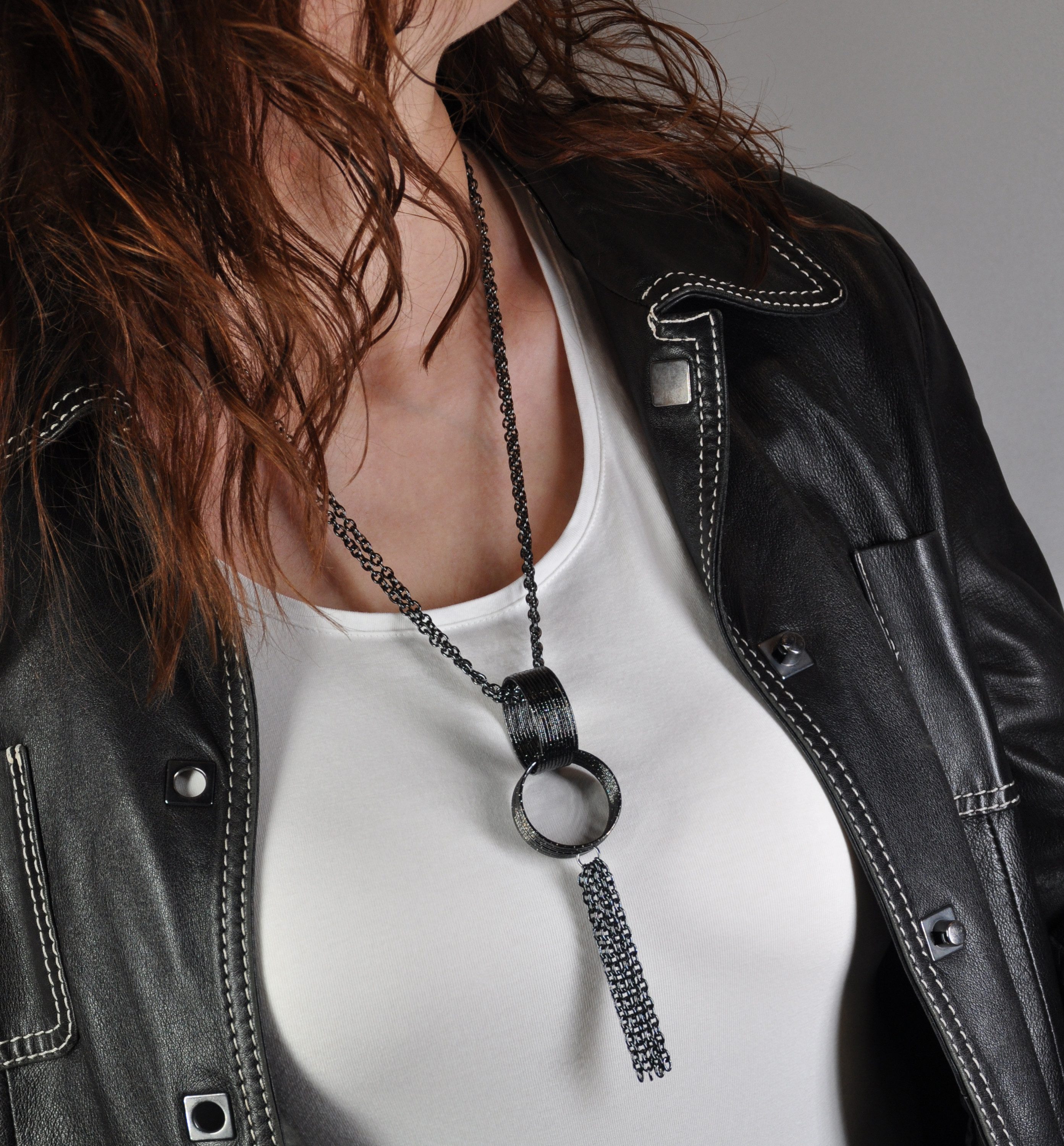 Firetti Lange ketting Sieraden cadeau Rough Rings Y-ketting