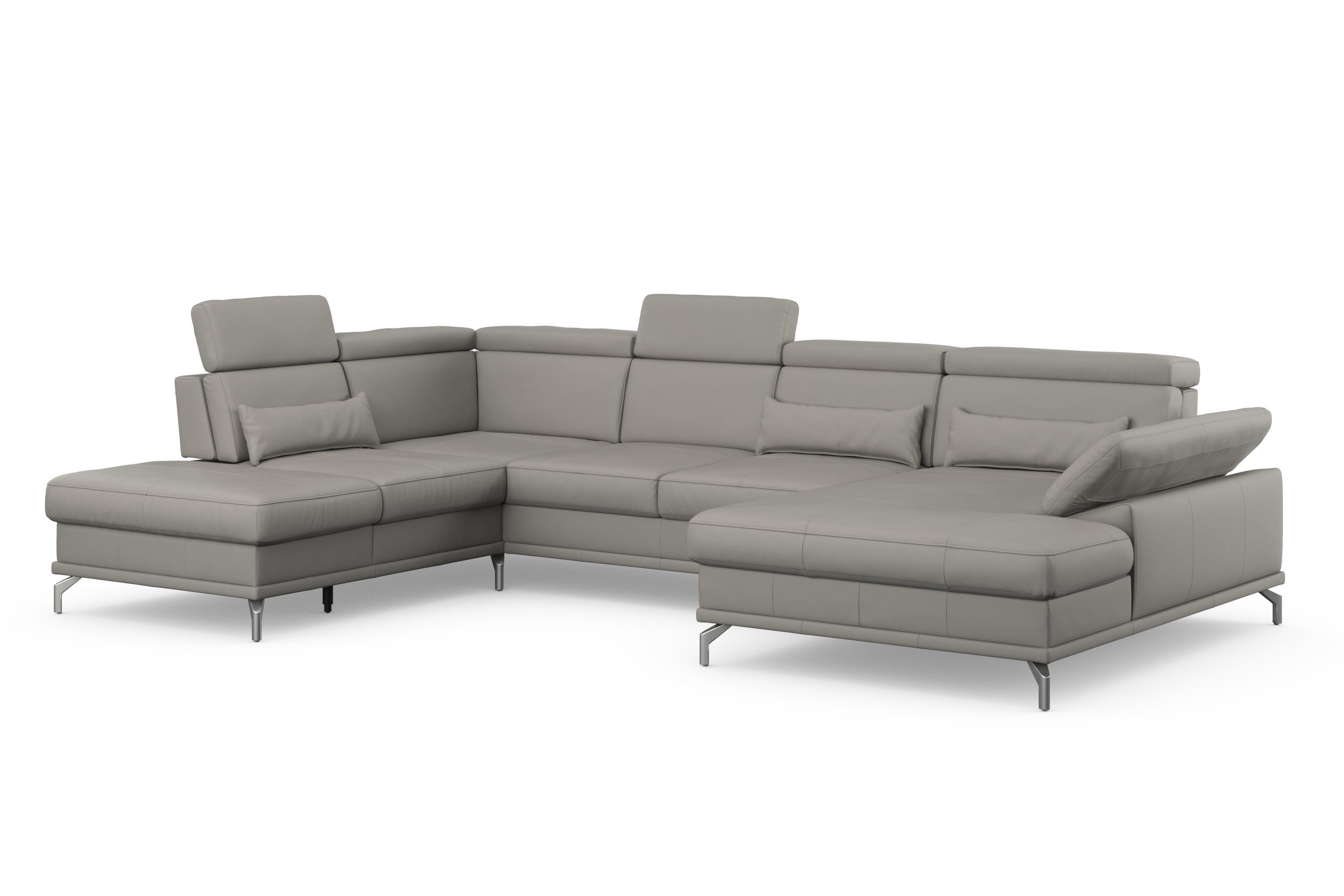 sit&more Zithoek Cabrio U-vorm, met zitdiepteverstelling, arm- en hoofdsteunverstelling