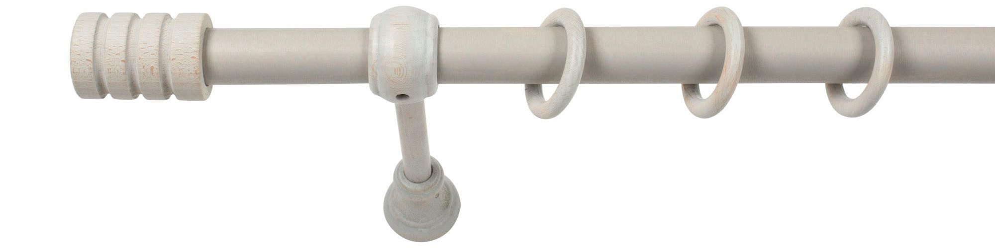 SN DECO GROUP Gordijnroede Pisa 28 mm, hout, verschillende lengtes en kleuren, compleet set (1 stuk)