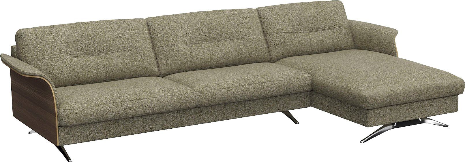 FLEXLUX Hoekbank Glow designbank, comfortabel en comfortabel door hoogwaardige zitconstructie