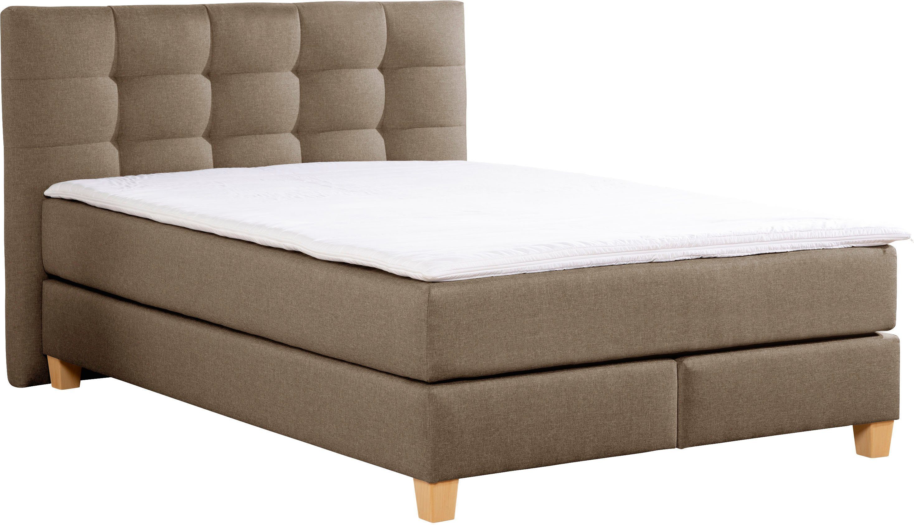 Home affaire Boxspring Tommy XXL in extra lang 220 cm, met topmatras, 3 uitvoeringen, 4 breedten