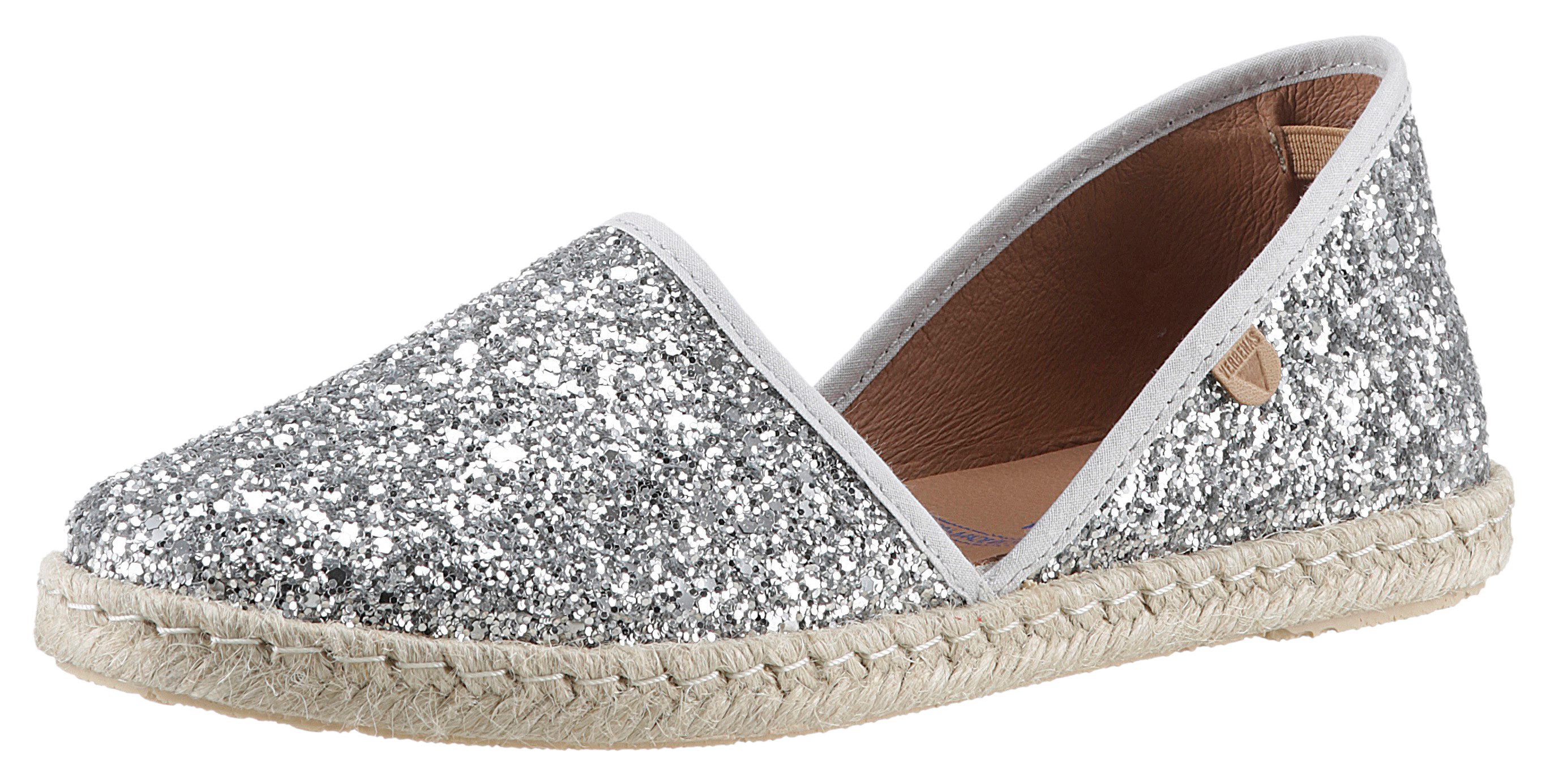 VERBENAS Espadrilles CARMEN GLITTER , slipper, zomerschoen, strandschoen met glitter