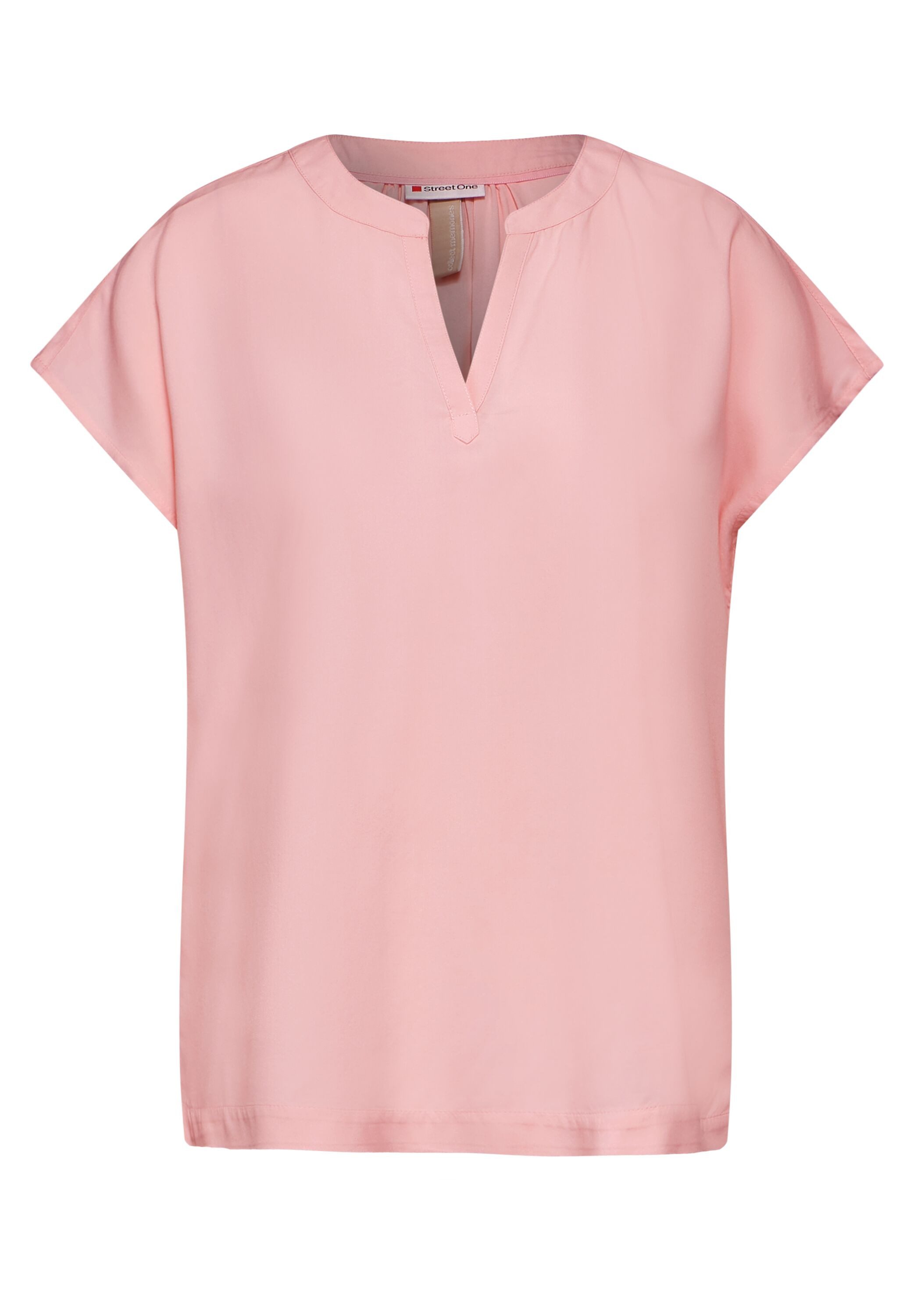STREET ONE Blouse met korte mouwen Blouseshirt van pure viscose