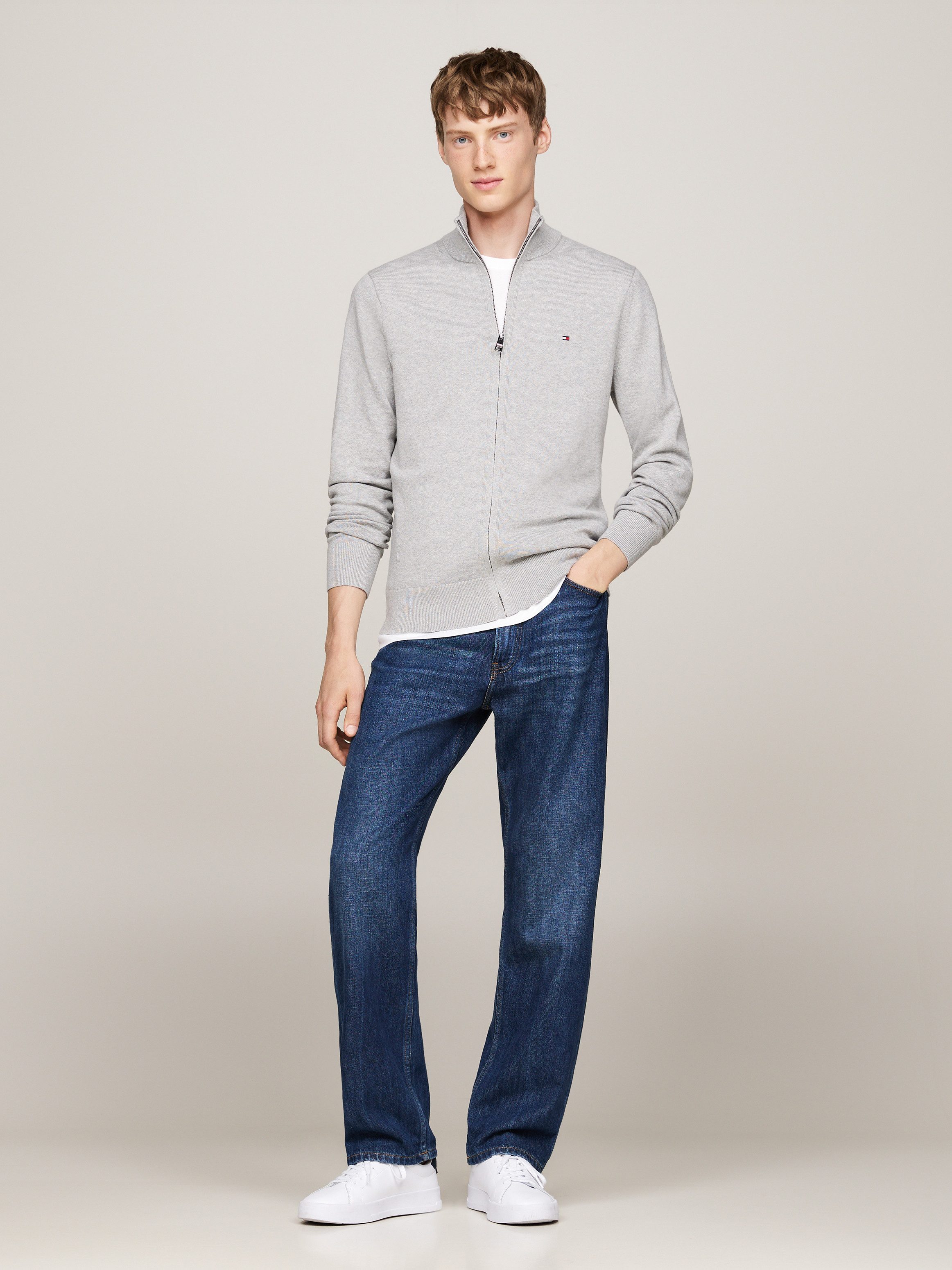 Tommy Hilfiger Cardigan PIMA ORG CTN CASHMERE ZIP THRU