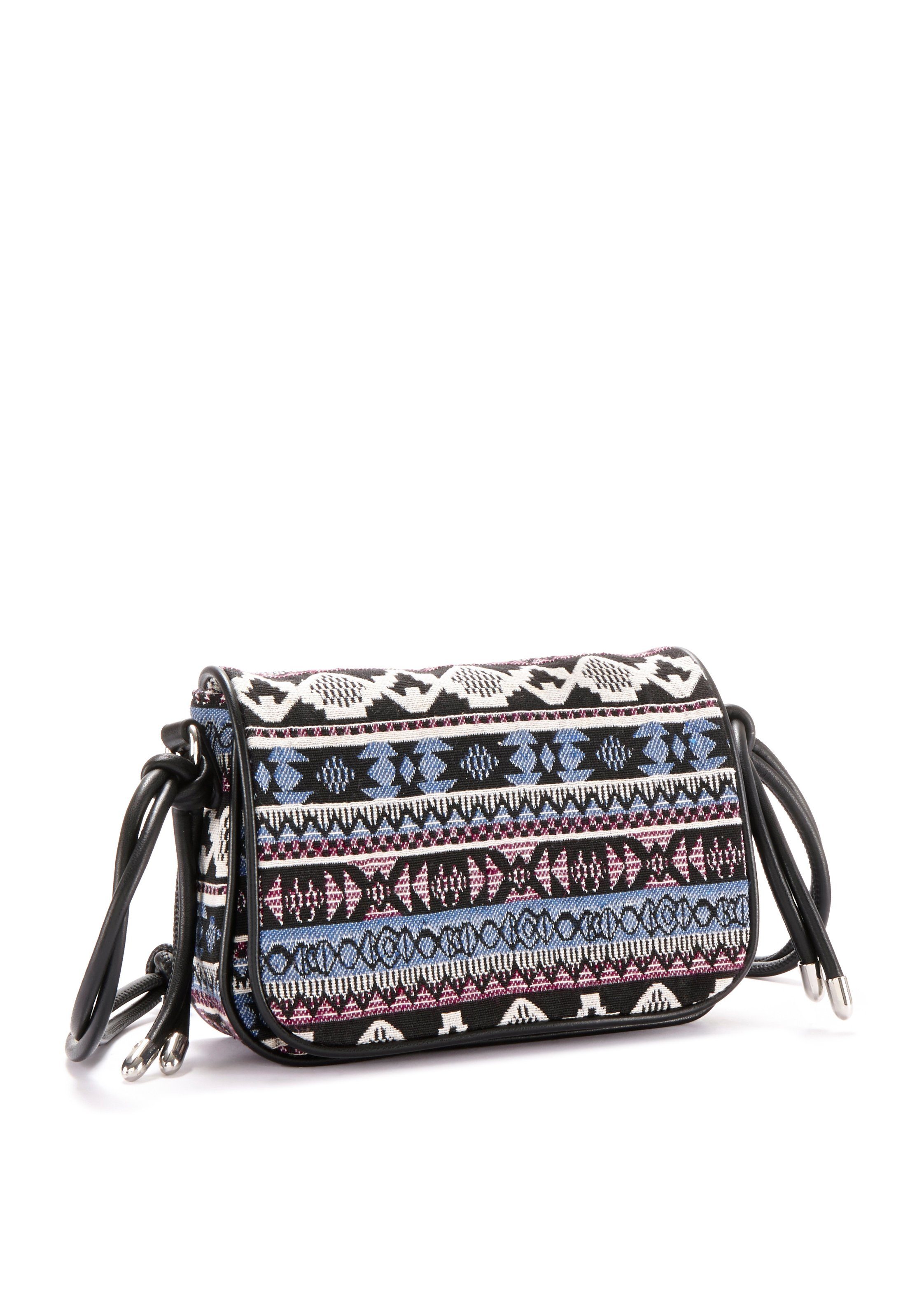 Lascana Schoudertas Minibag, handtas in etno-look en met speelse riem VEGAN