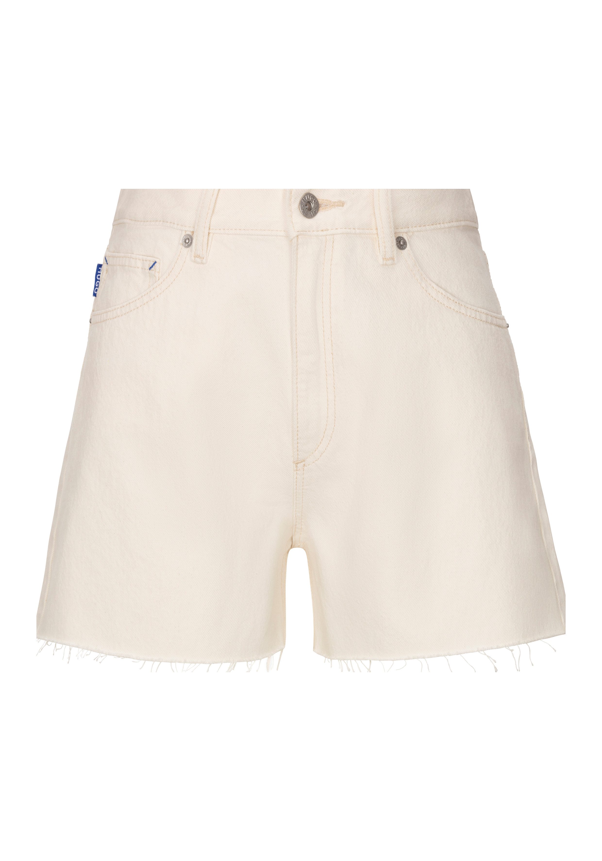 HUGO Blue Short met gesneden rand aan de zoom