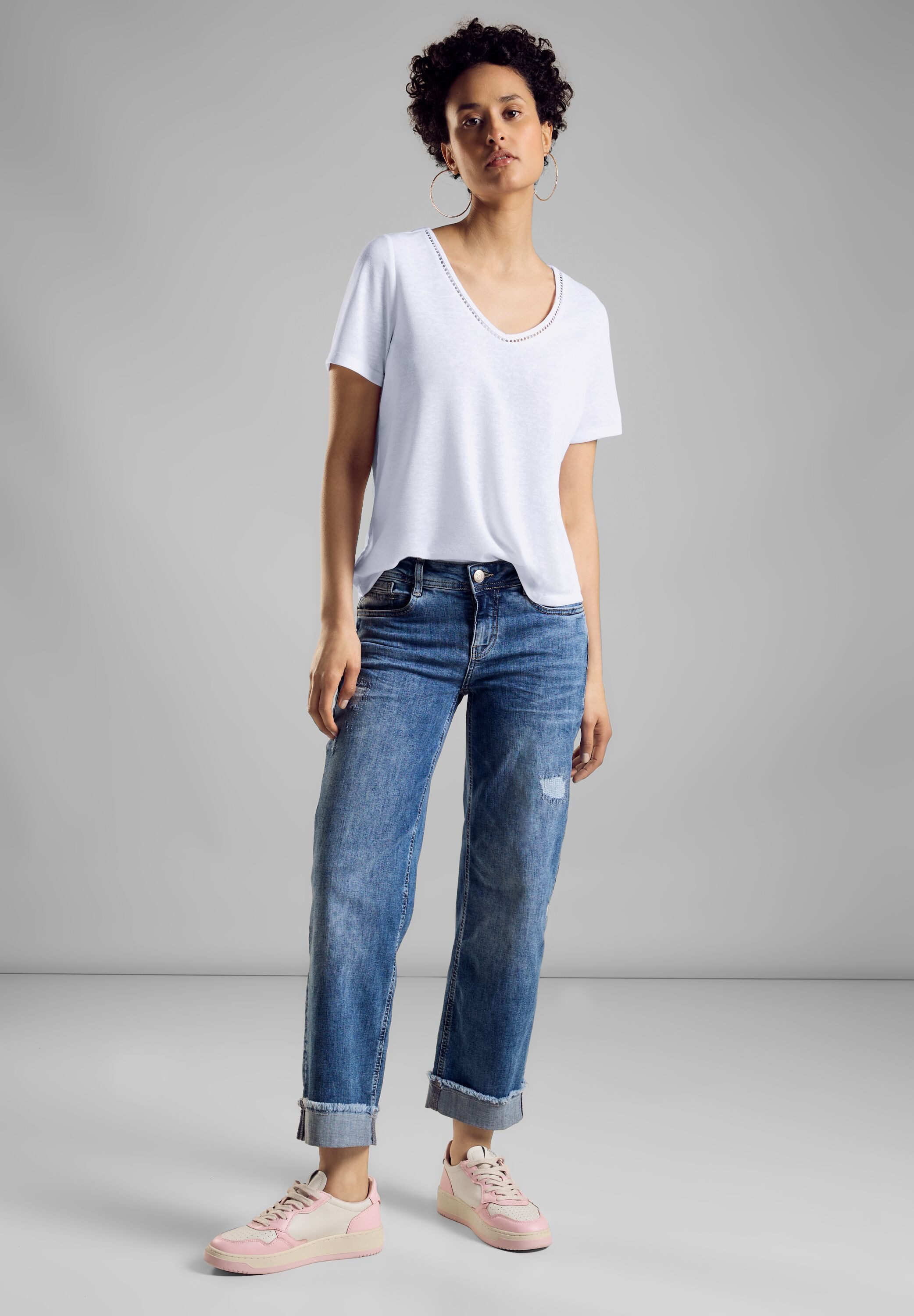 STREET ONE T-shirt met viscose
