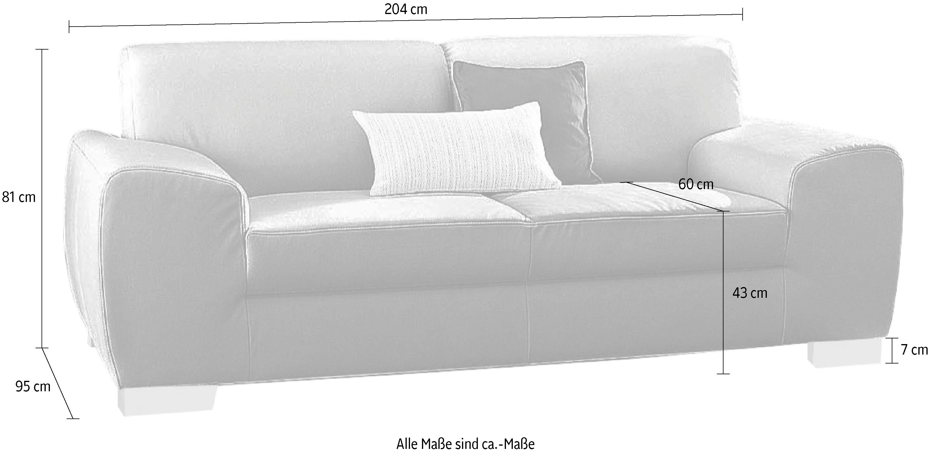 DOMO collection 2-zitsbank Ricardo kubisch, modern en elegant, comfortabel bank
