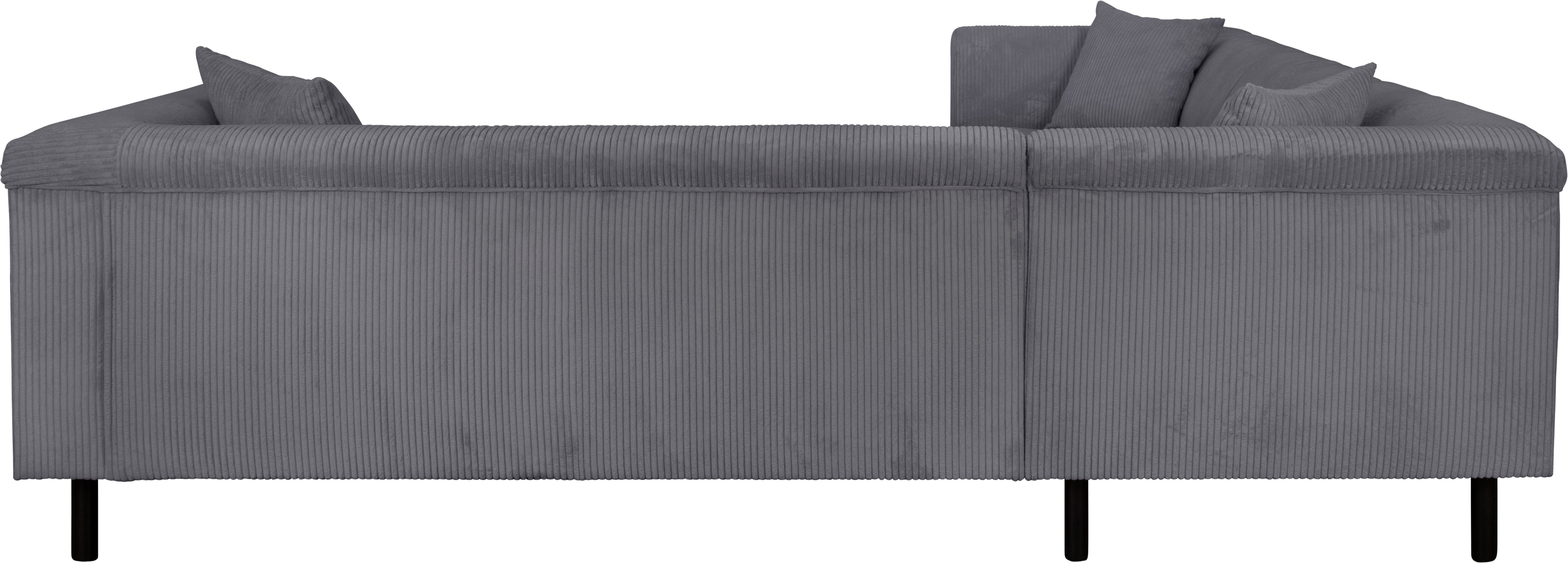 INOSIGN Hoekbank AGNIA L-vorm BxDxH: 244x244x71 cm incl. sierkussen, gelijkbenig, ook in cord