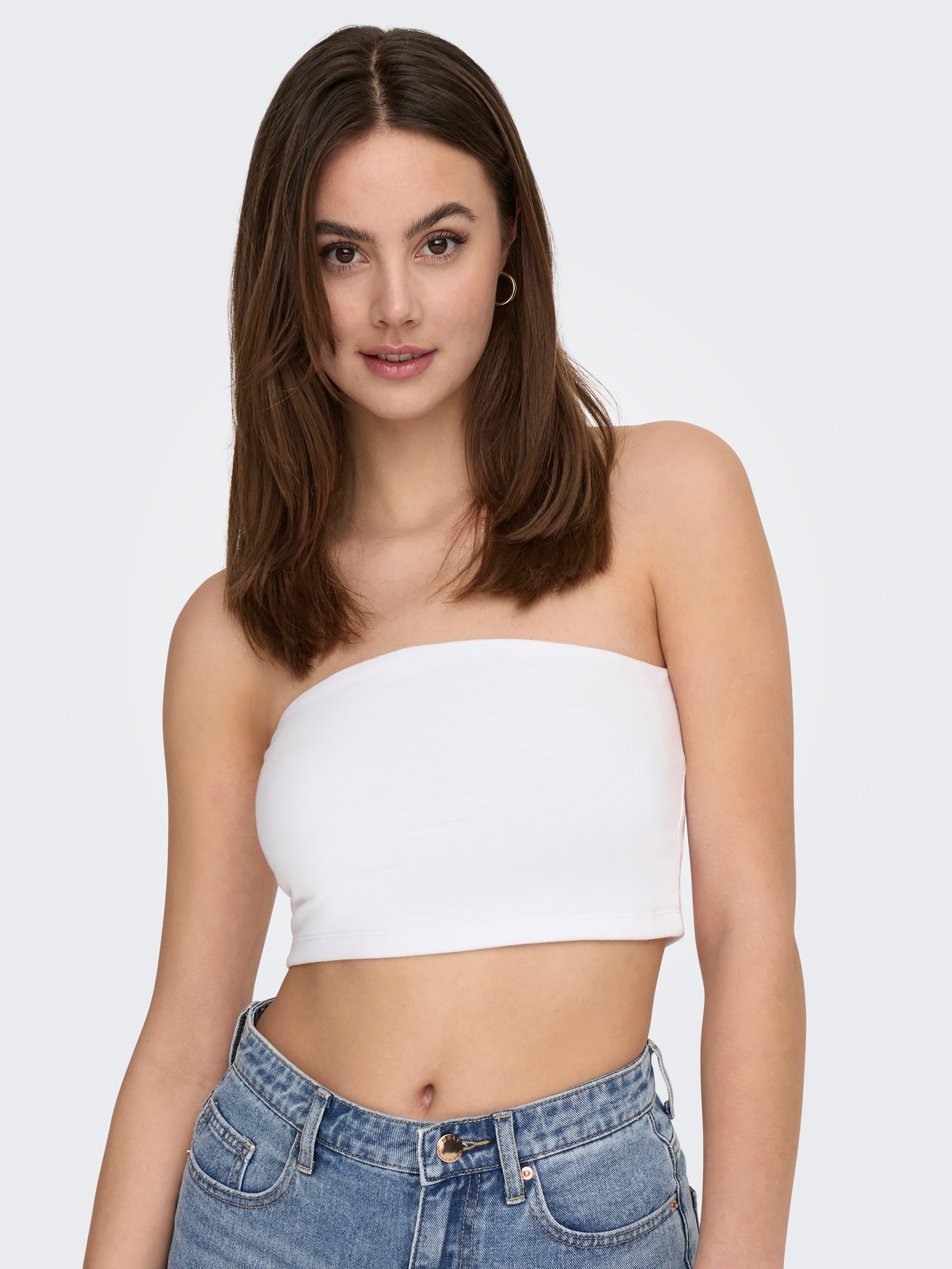 Only Crop-top ONLLIVE LOVE TUBE 2PACK CROP TOP JRS (set, 2-delig)