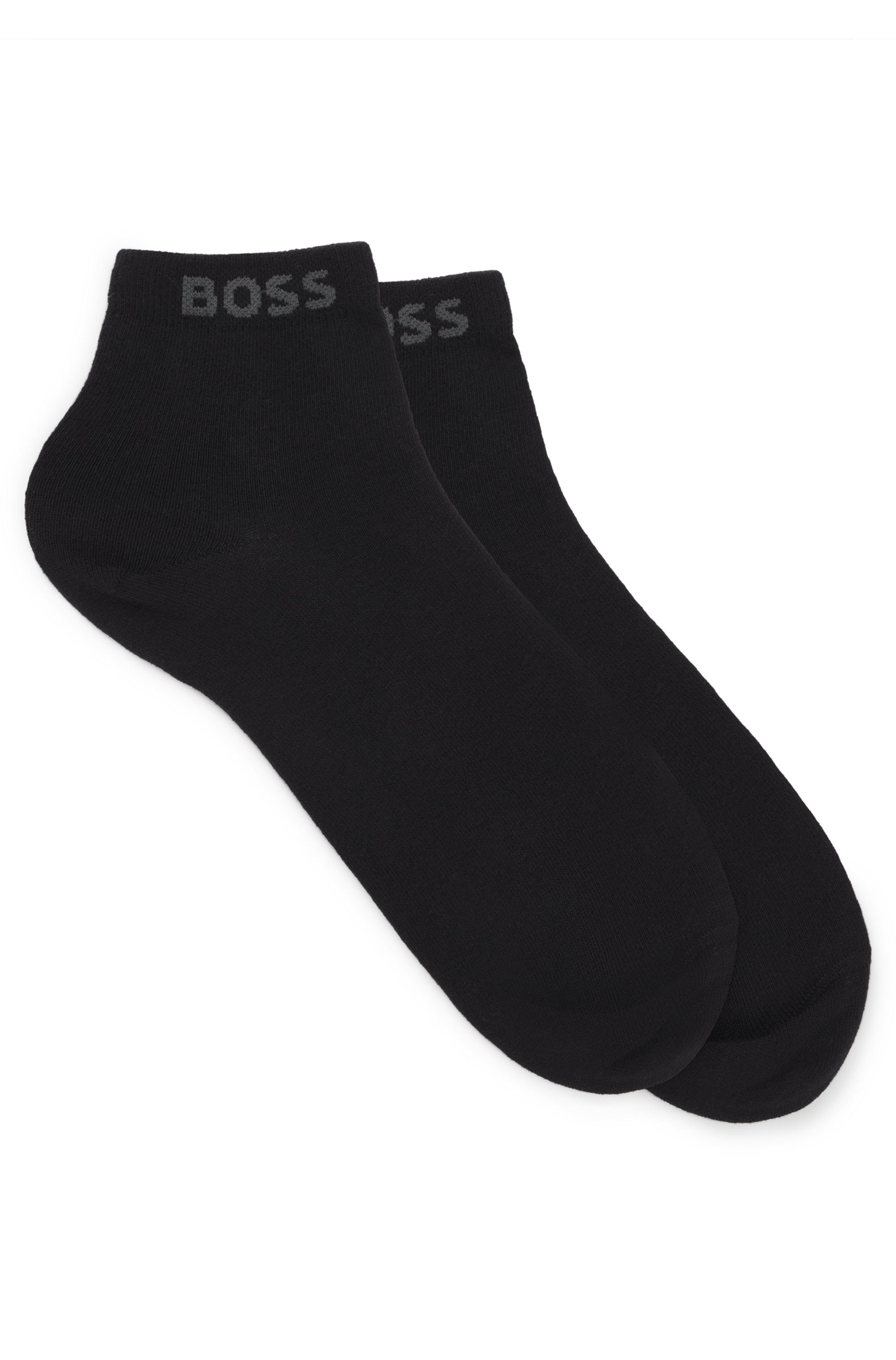 BOSS Sneakersokken met ingenaaide merkopdruk (set, 2 paar)