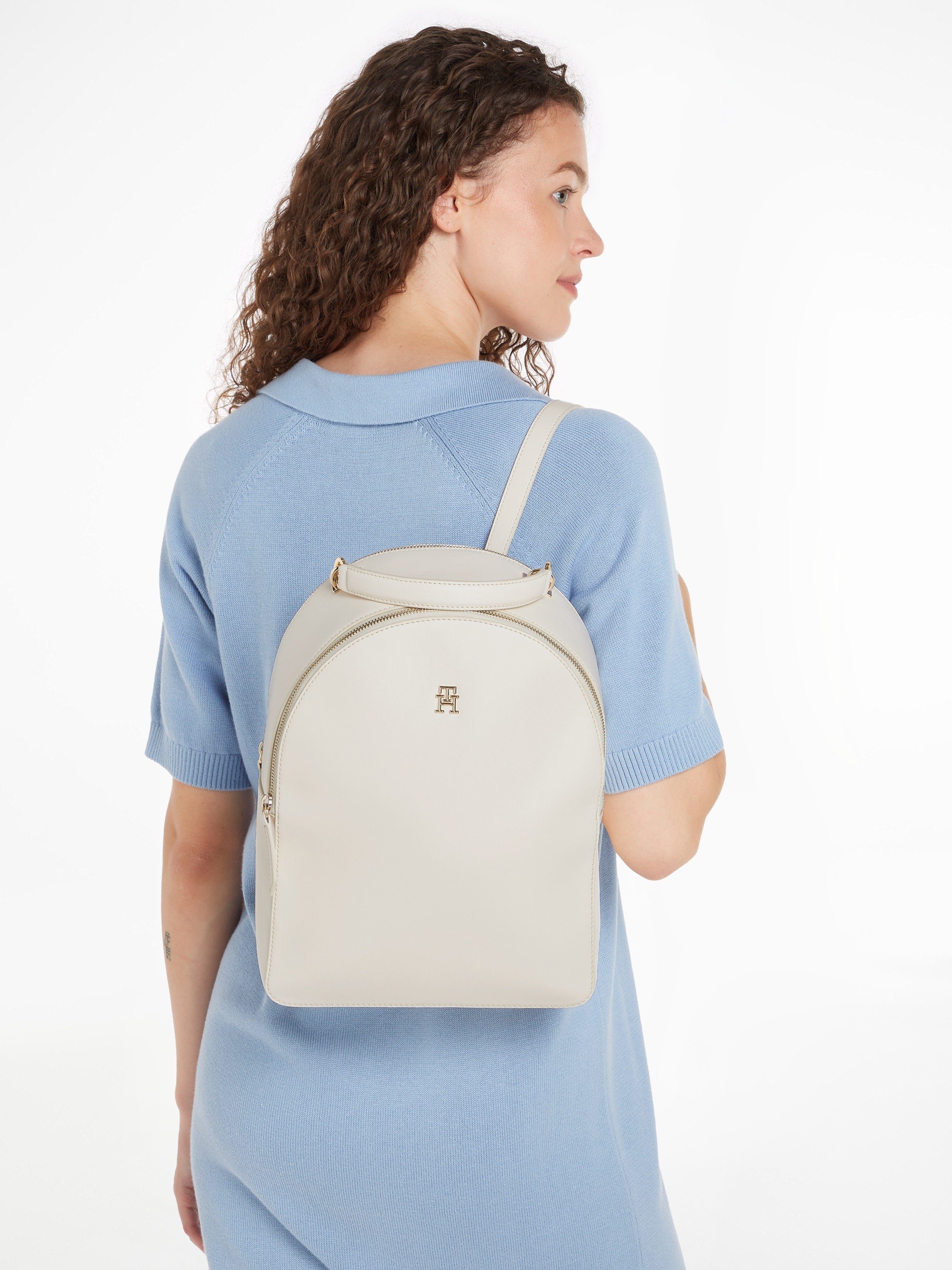 Tommy Hilfiger Rugzak TH REFINED BACKPACK met goudkleurige details