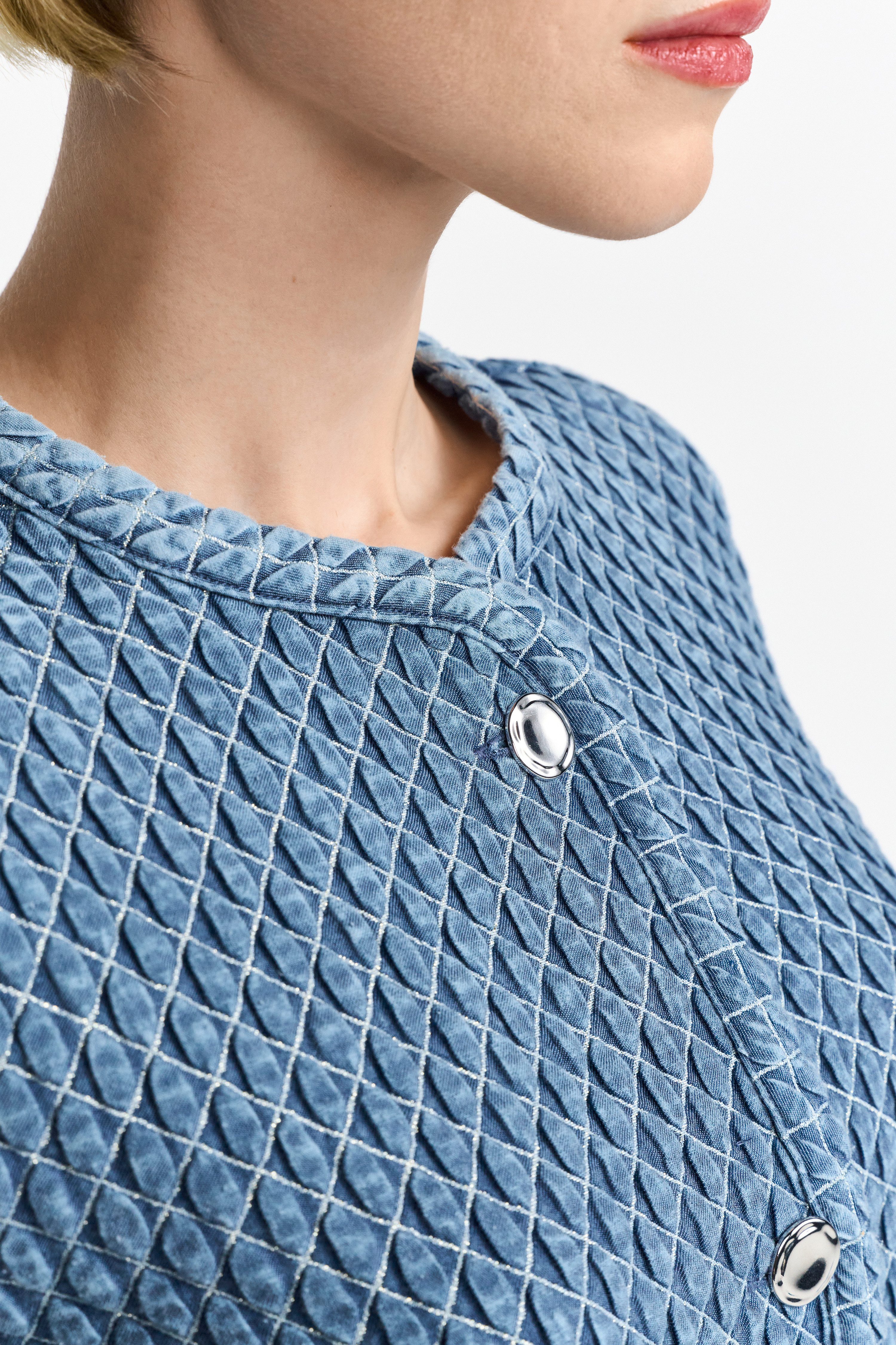 Rich & Royal Jeansblazer Met afgewerkte rand