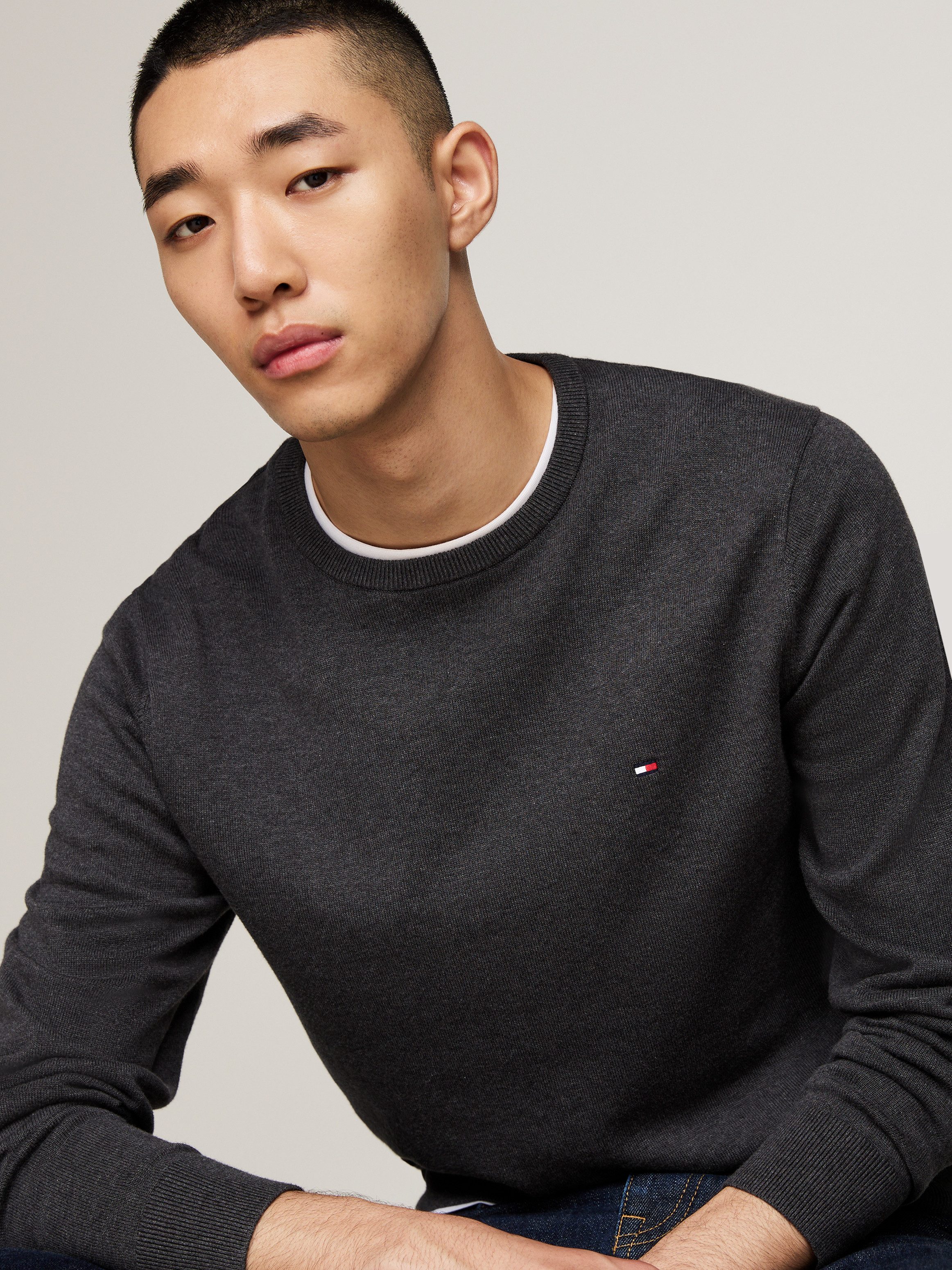 Tommy Hilfiger Trui met ronde hals ESSENTIAL COTTON CREW NECK