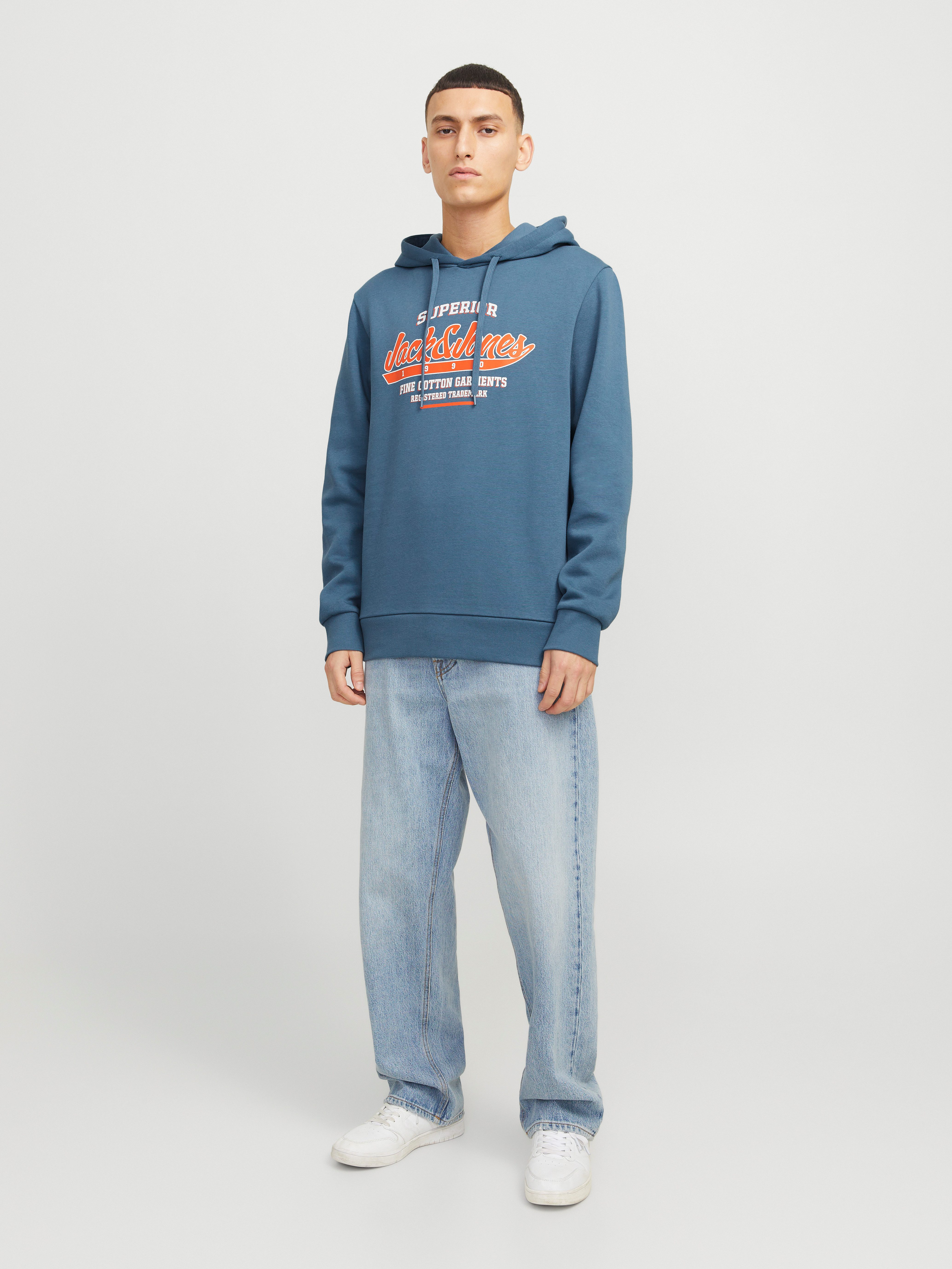 Jack & Jones Hoodie JJELOGO SWEAT HOOD 2 COL 24 25 NOOS