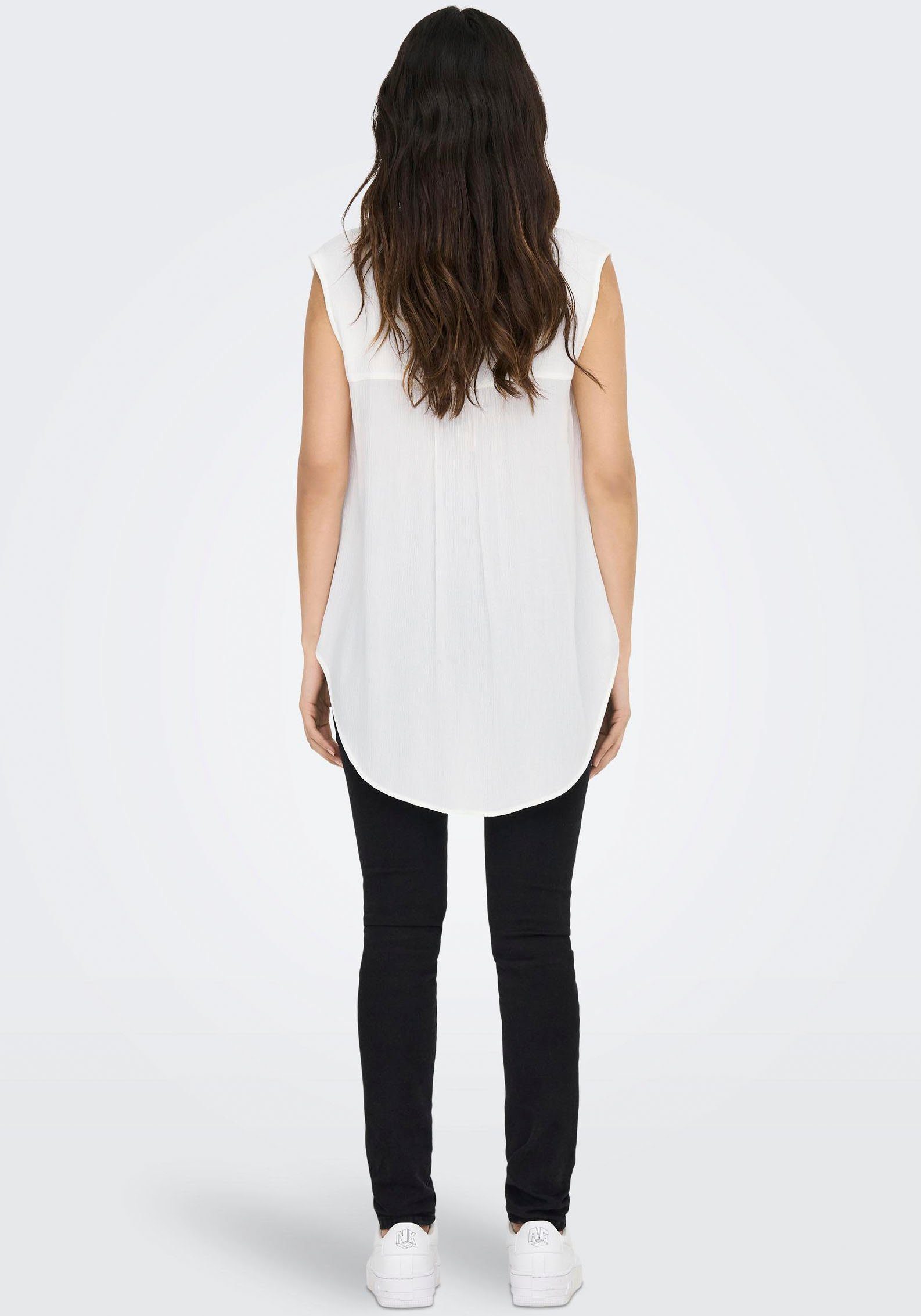 Only Top ONLJETTE – Blousetop met V-hals en knoopsluiting